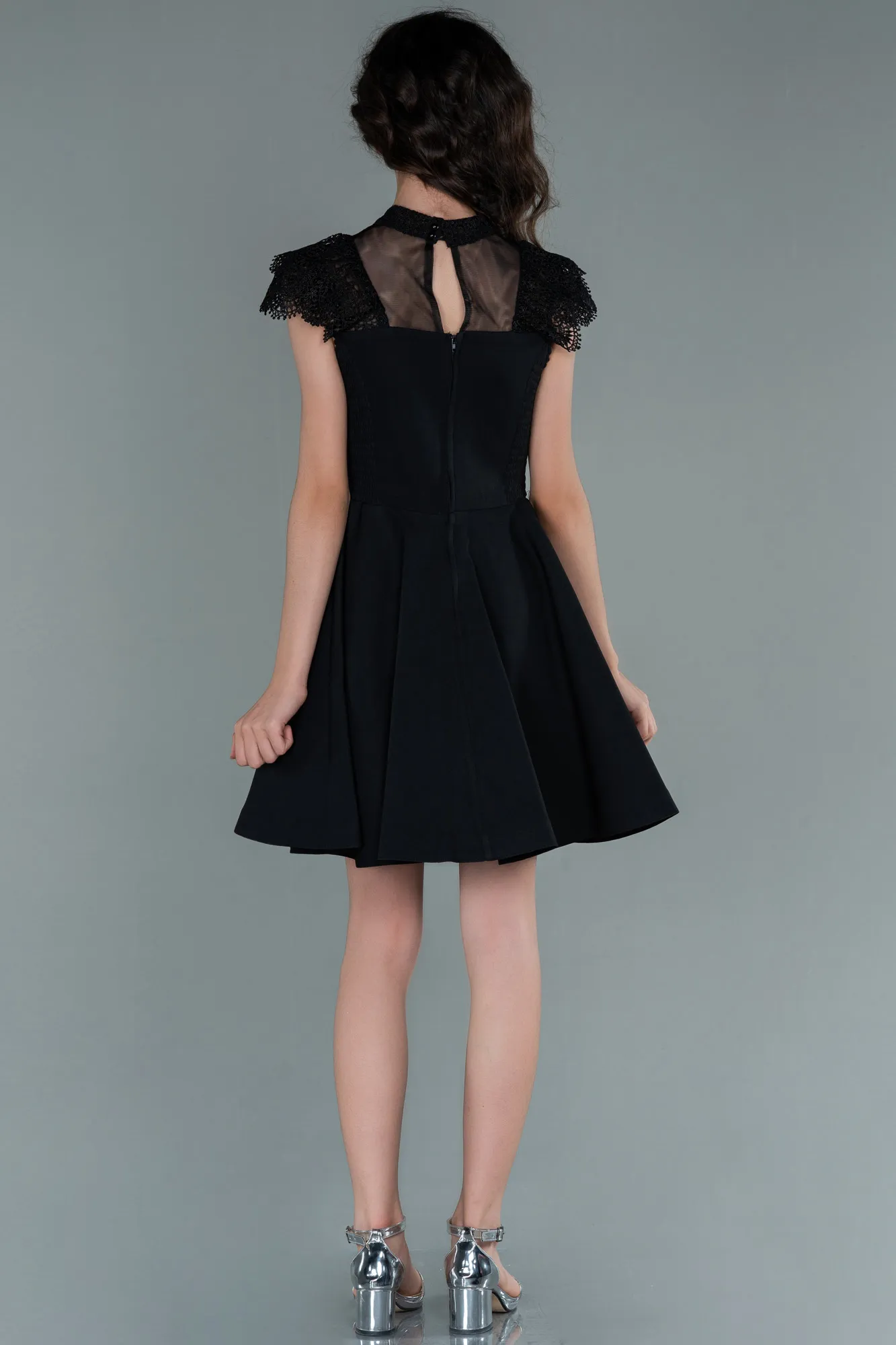 Black-Short Girl Dress ABK1434