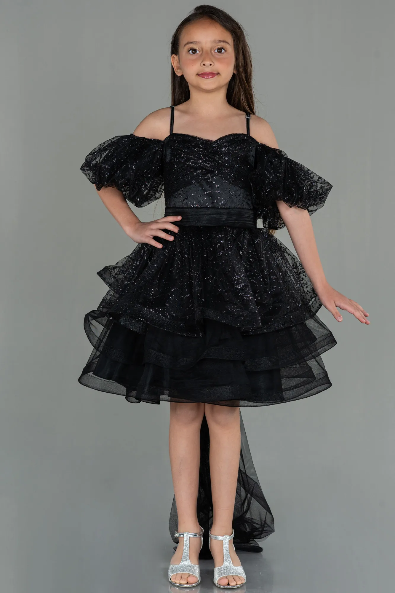 Black-Short Girl Dress ABK1716