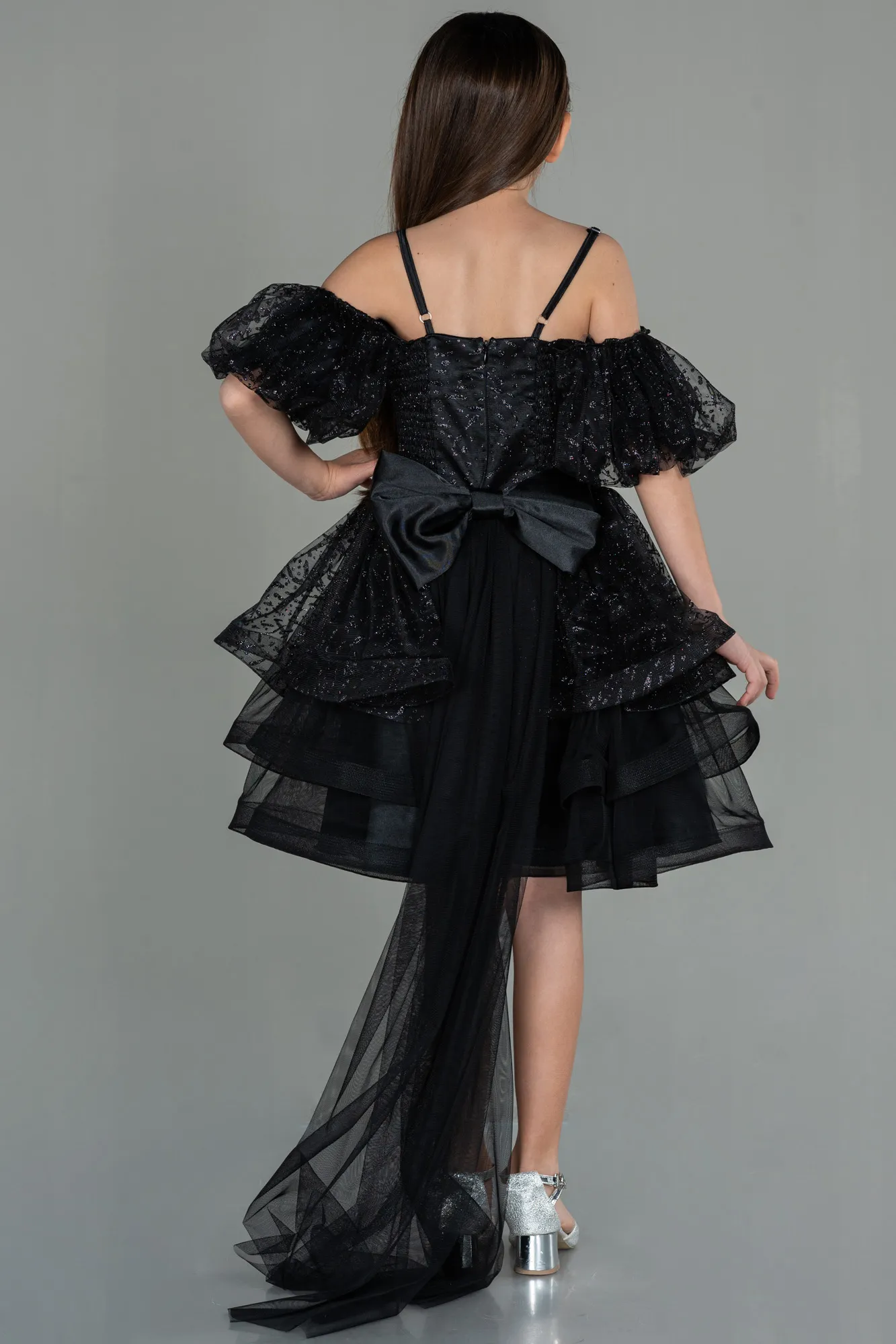 Black-Short Girl Dress ABK1716