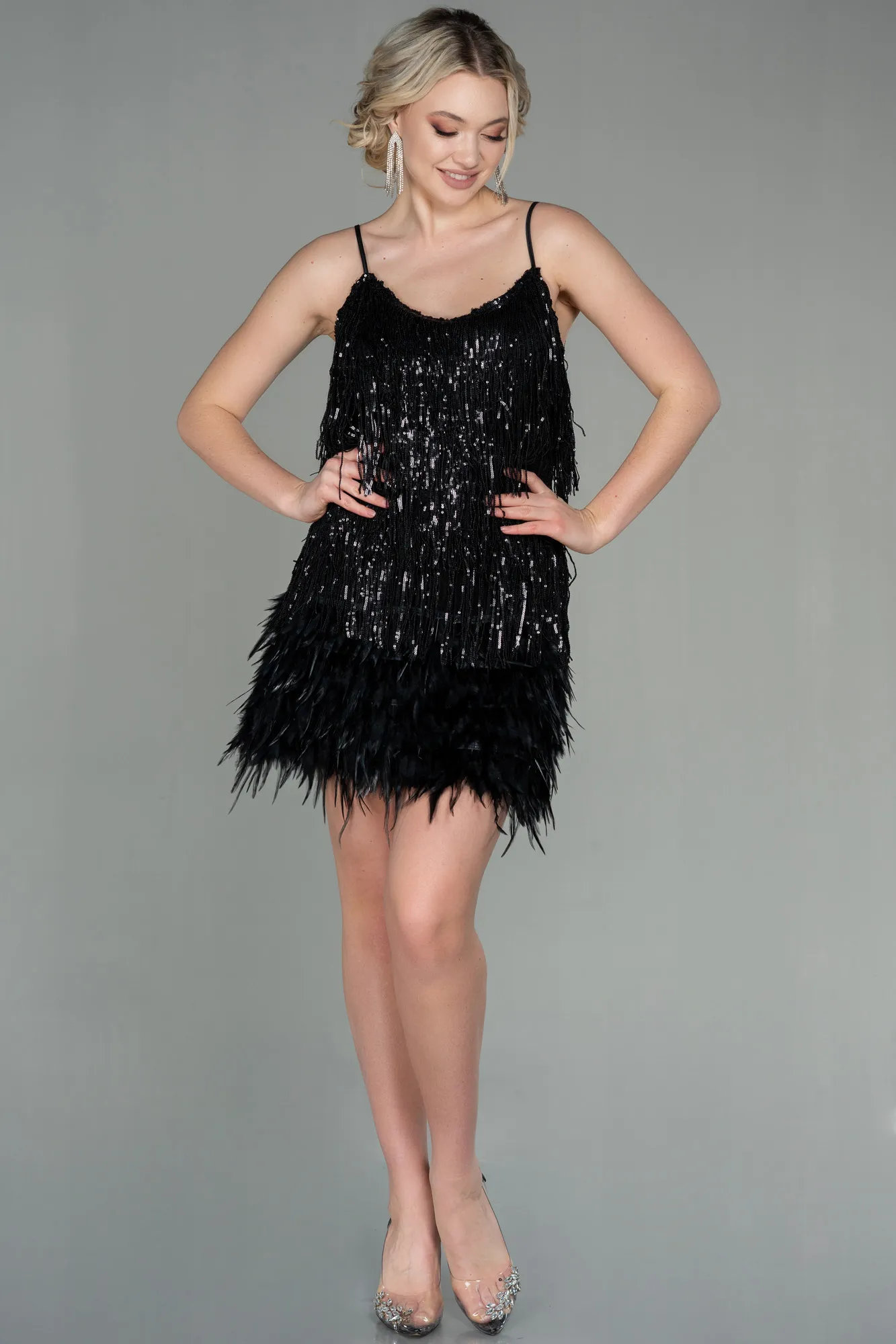 Black-Short Invitation Dress ABK1629