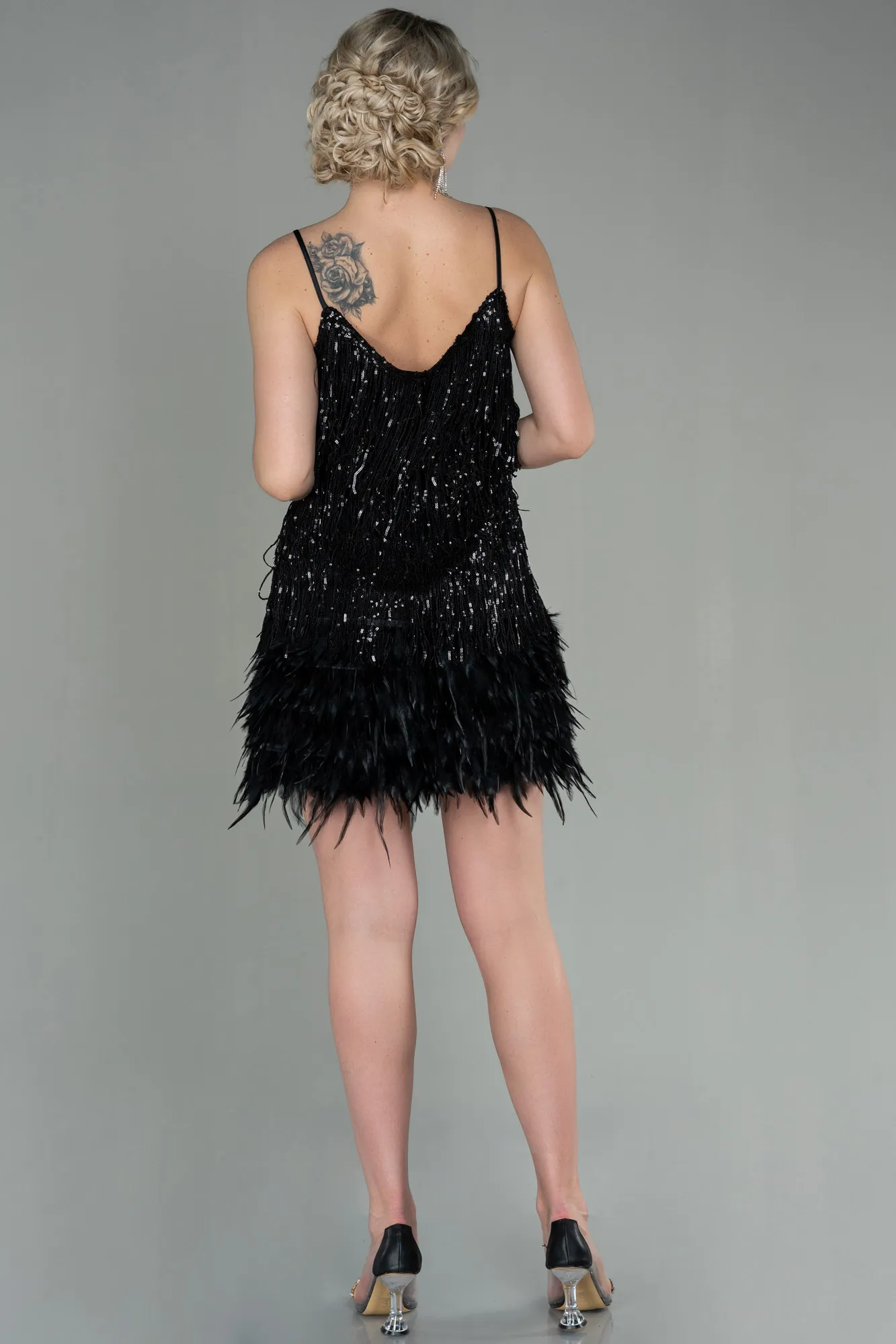 Black-Short Invitation Dress ABK1629