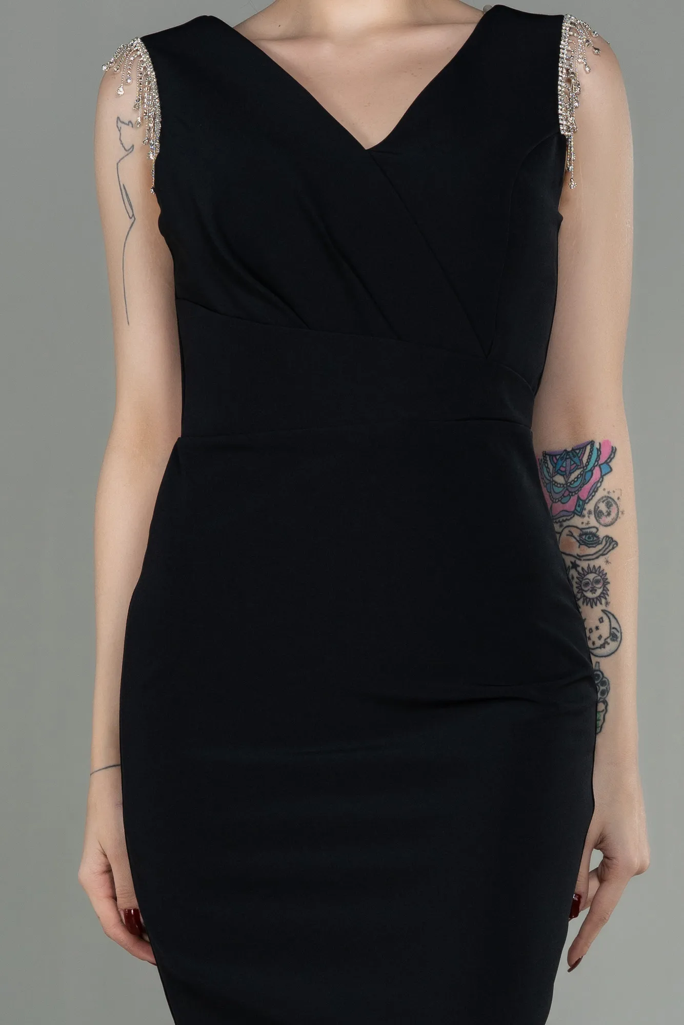 Black-Short Invitation Dress ABK1666