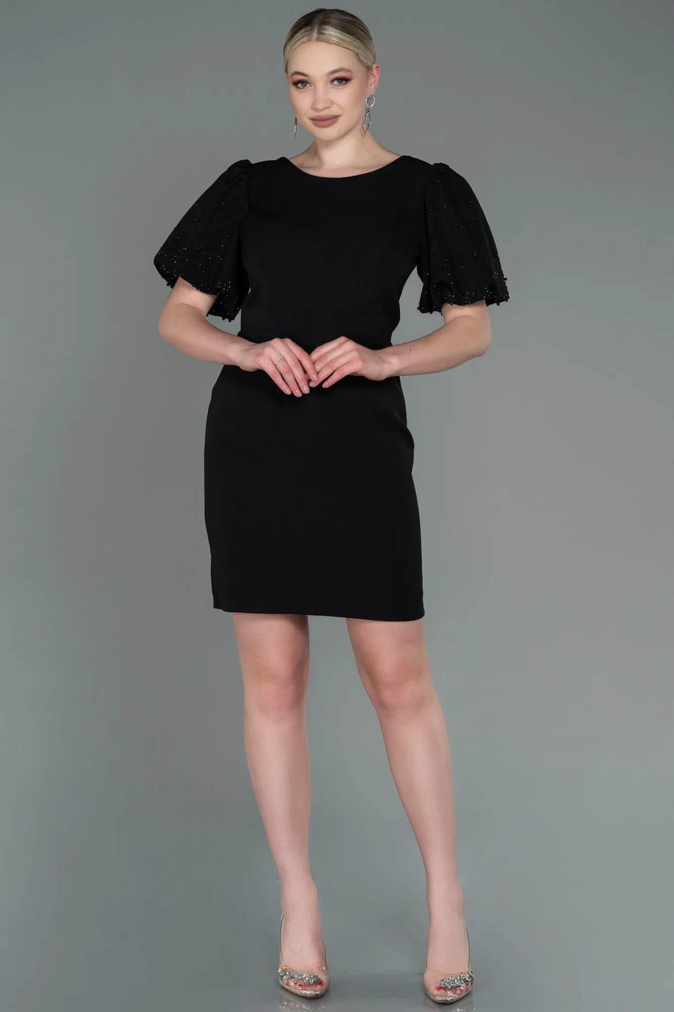 Black-Short Invitation Dress ABK1758