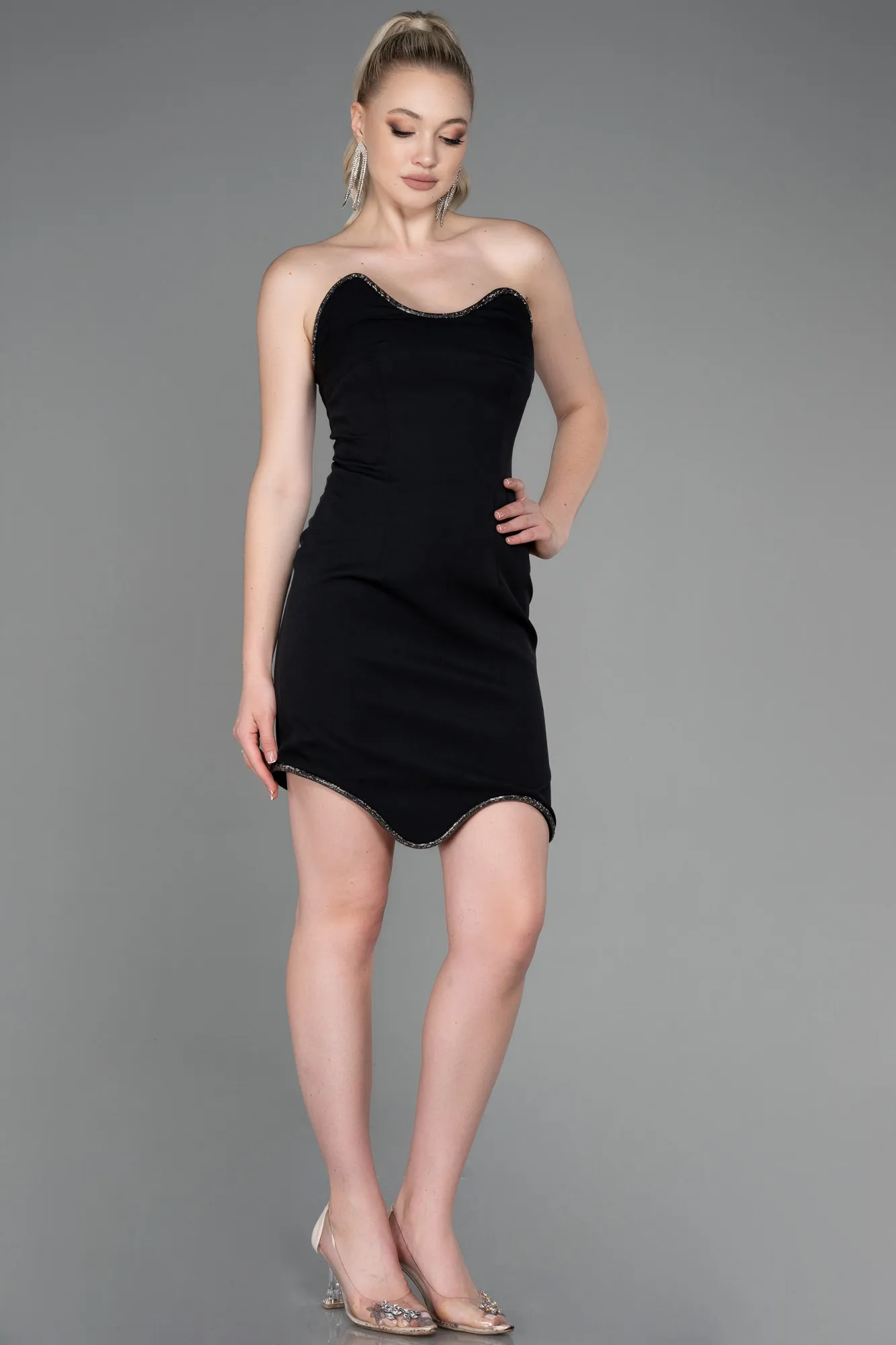 Black-Short Invitation Dress ABK1807