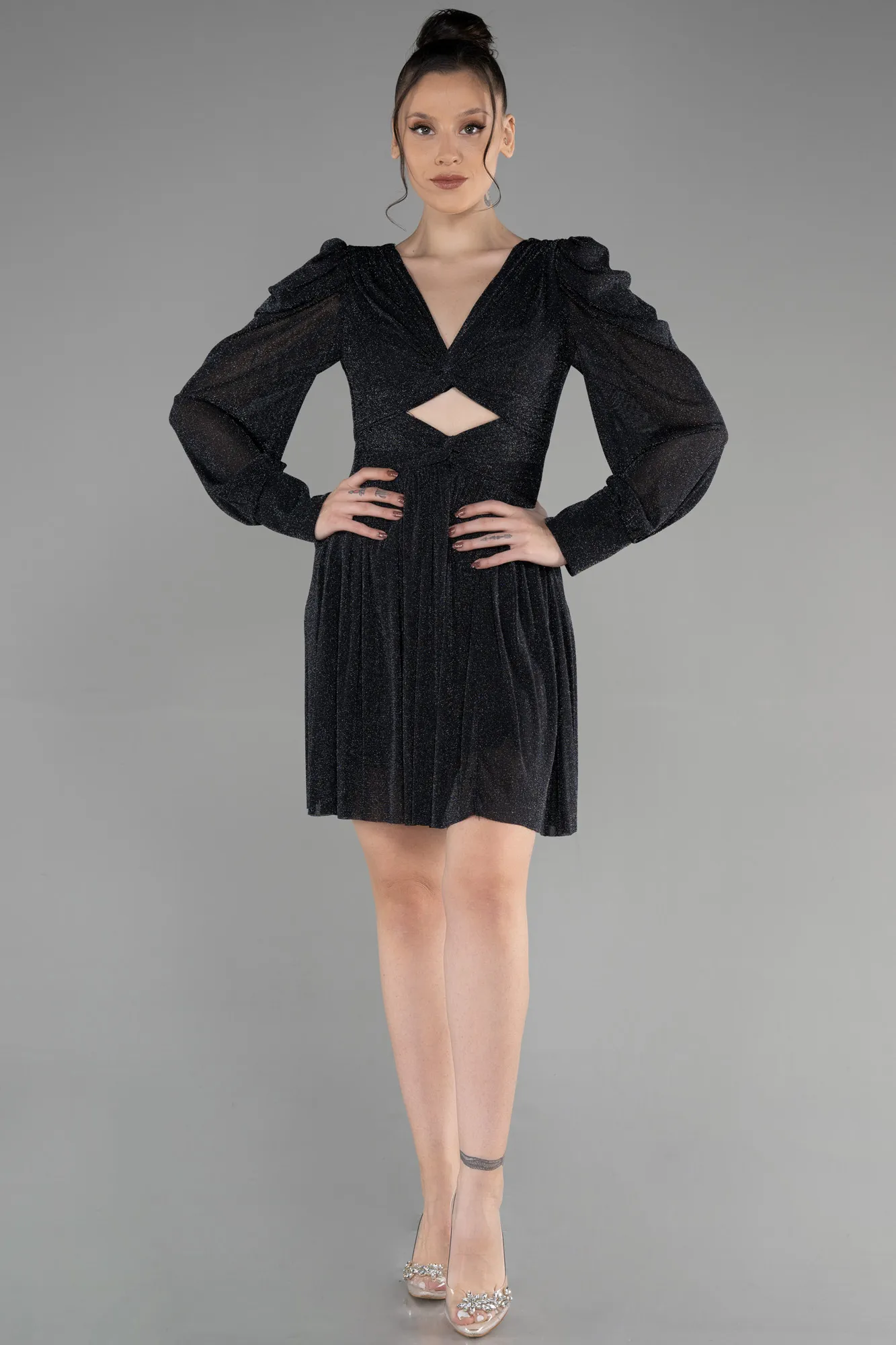 Black-Short Invitation Dress ABK1839