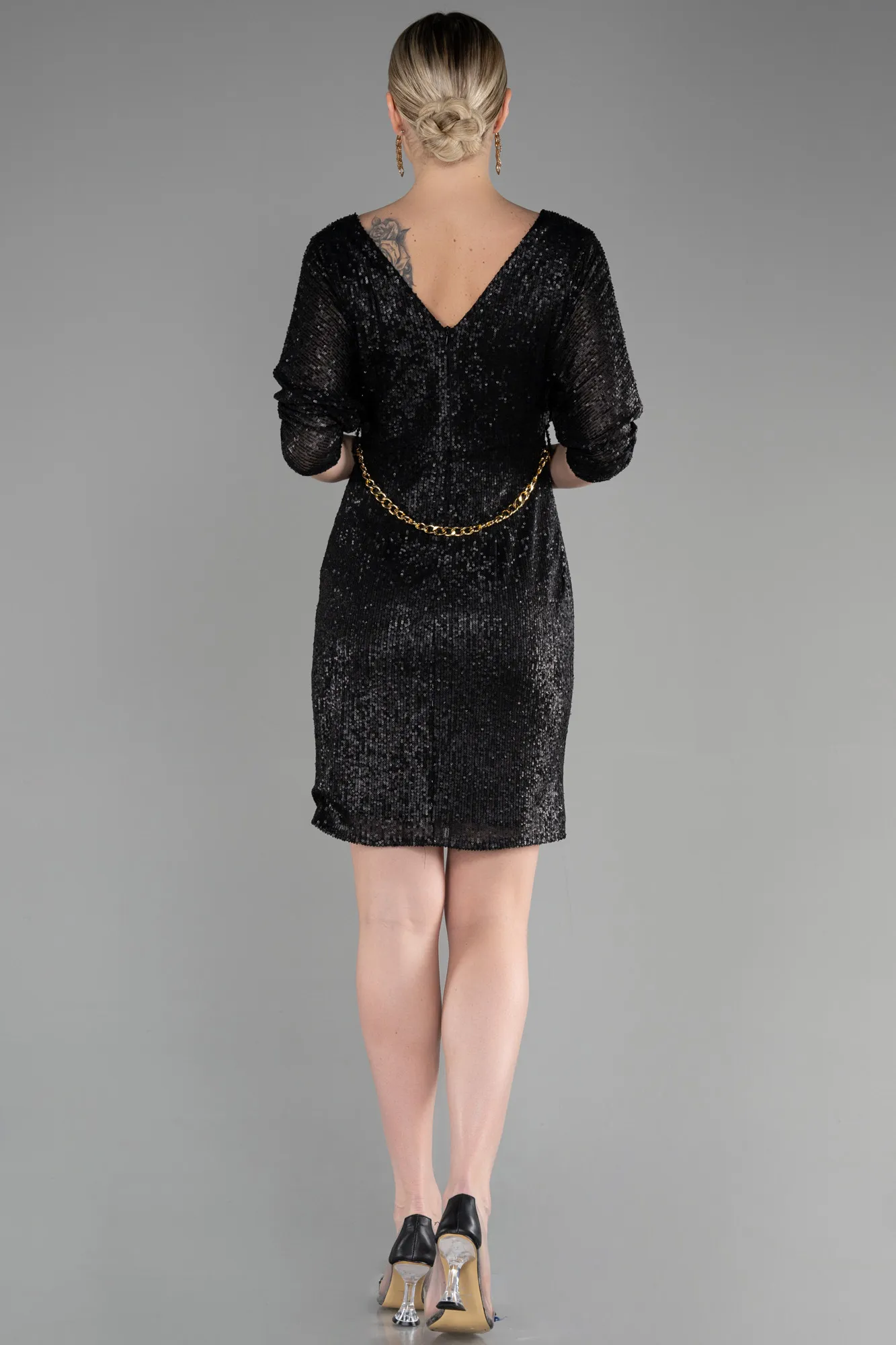 Black-Short Invitation Dress ABK1914