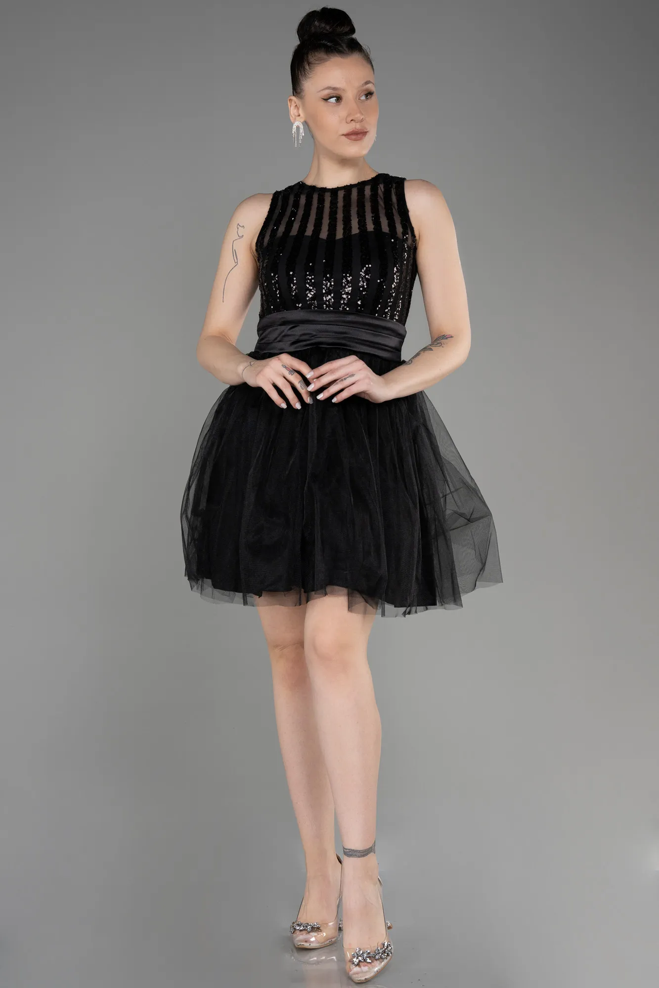 Black-Short Prom Gown ABK2016