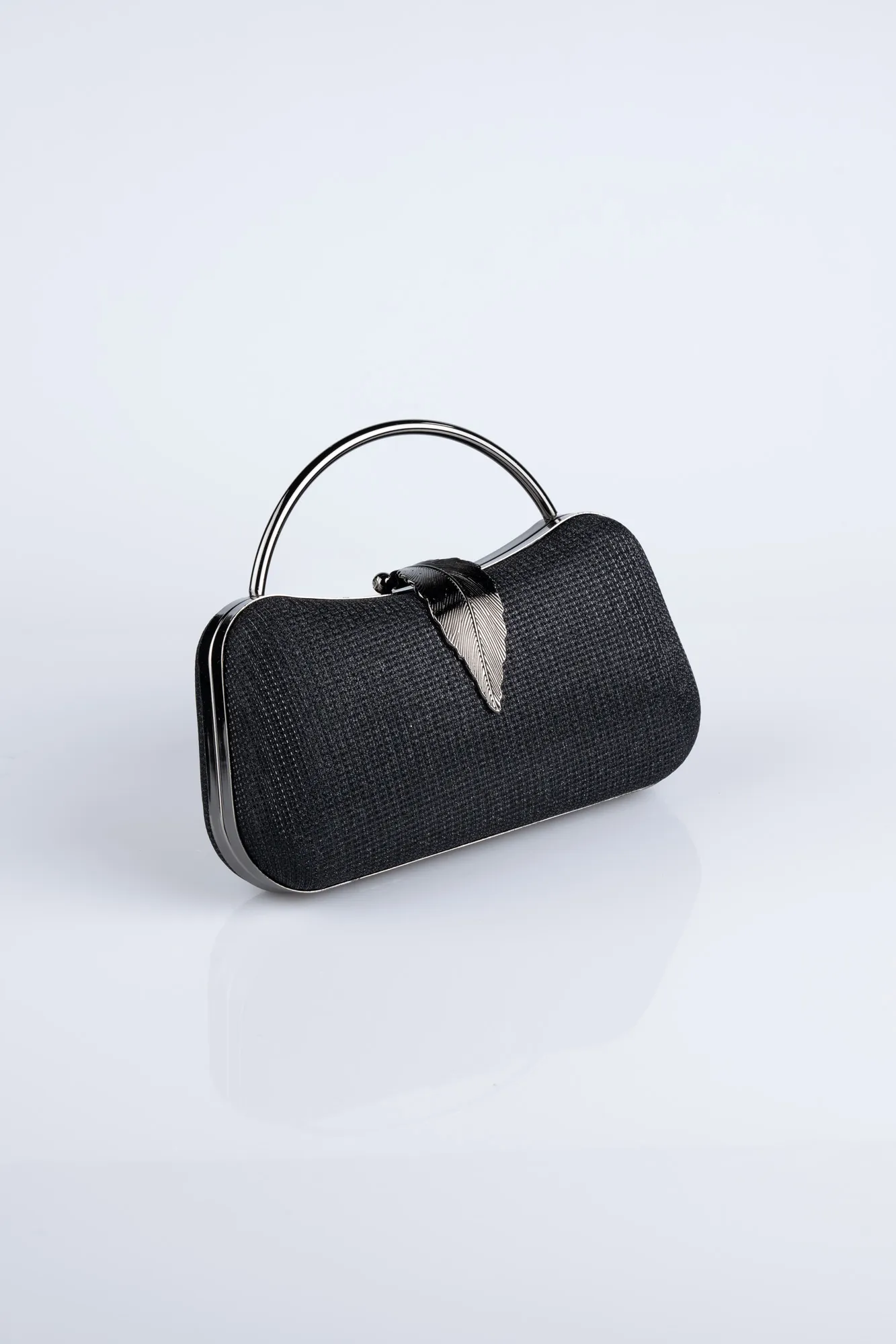 Black-Silvery Box Bag V738