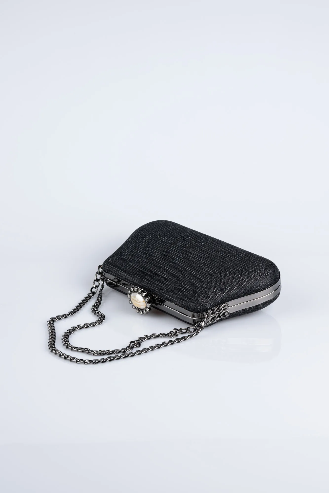 Black-Silvery Night Bag SHC834