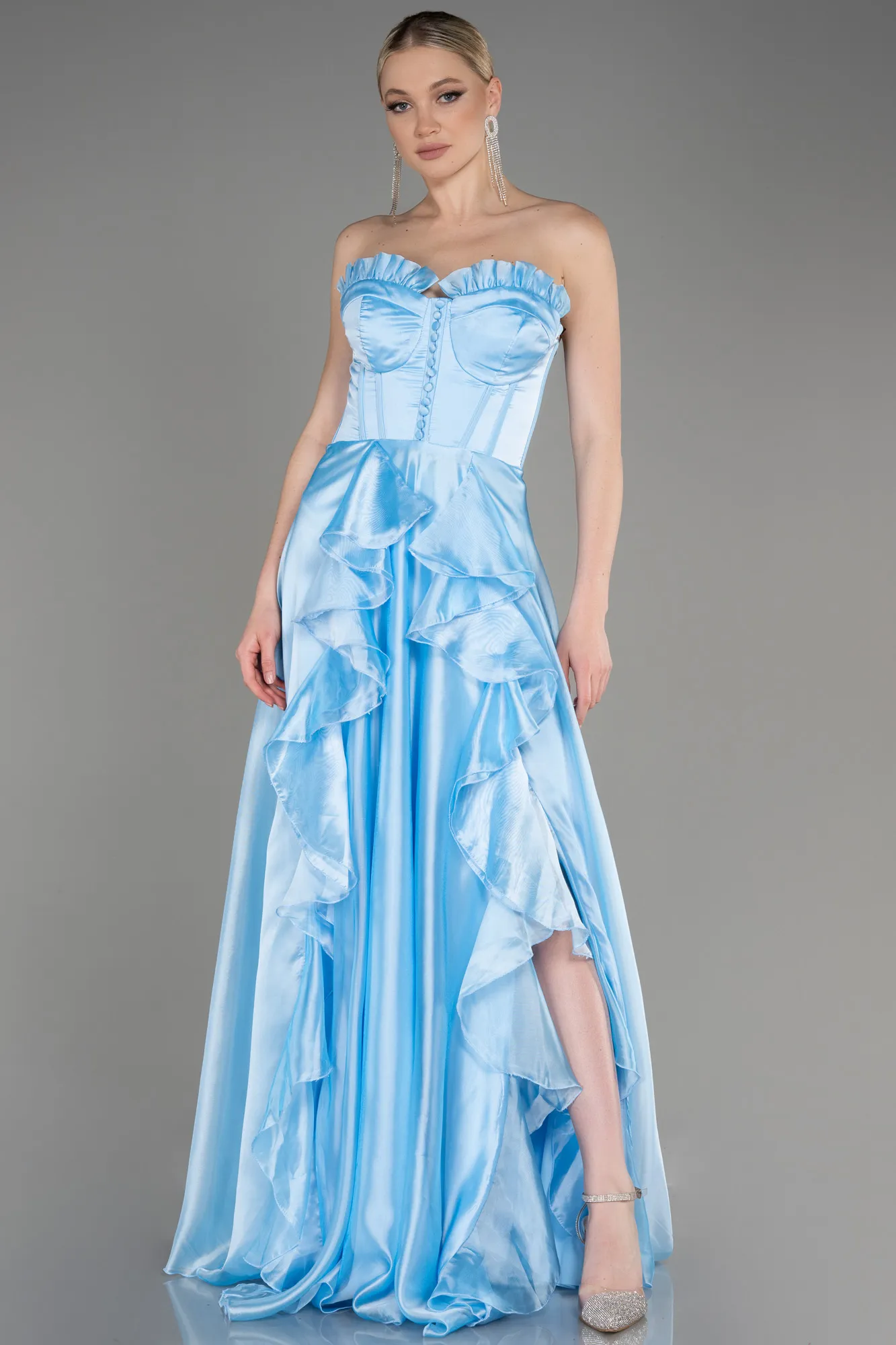 Blue-Long Evening Dress ABU3720