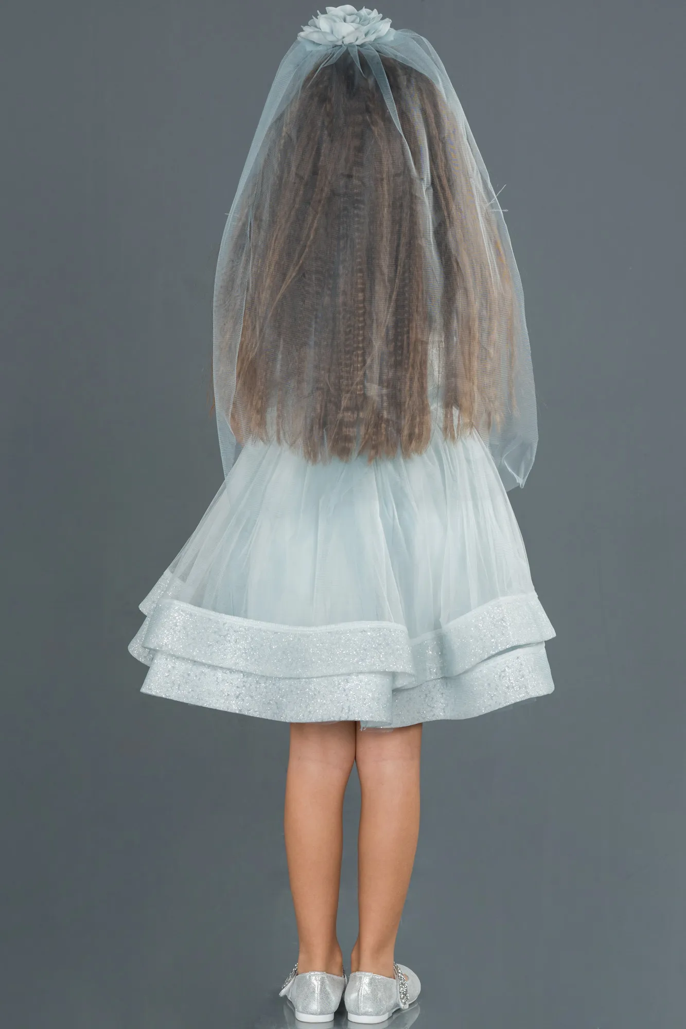 Blue-Long Girl Dress ABU1250