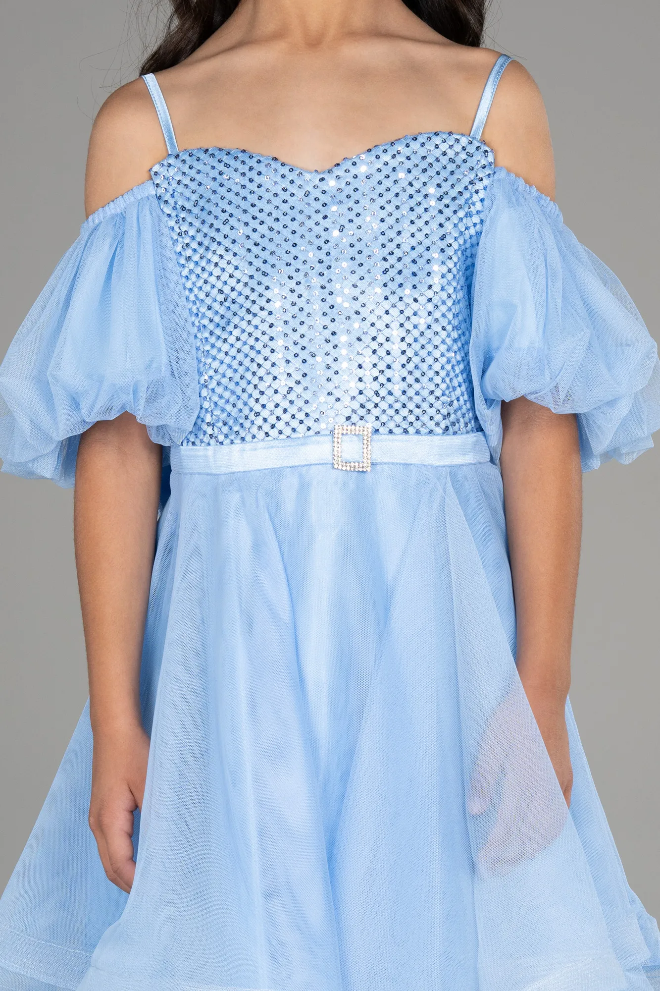 Blue-Short Girl Dress ABK1715