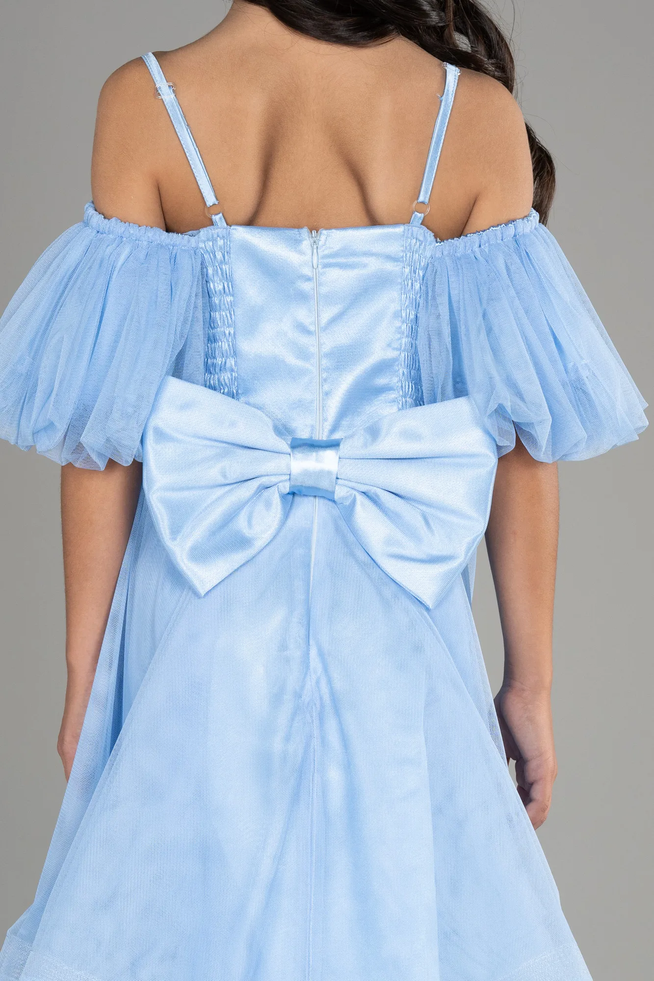 Blue-Short Girl Dress ABK1715