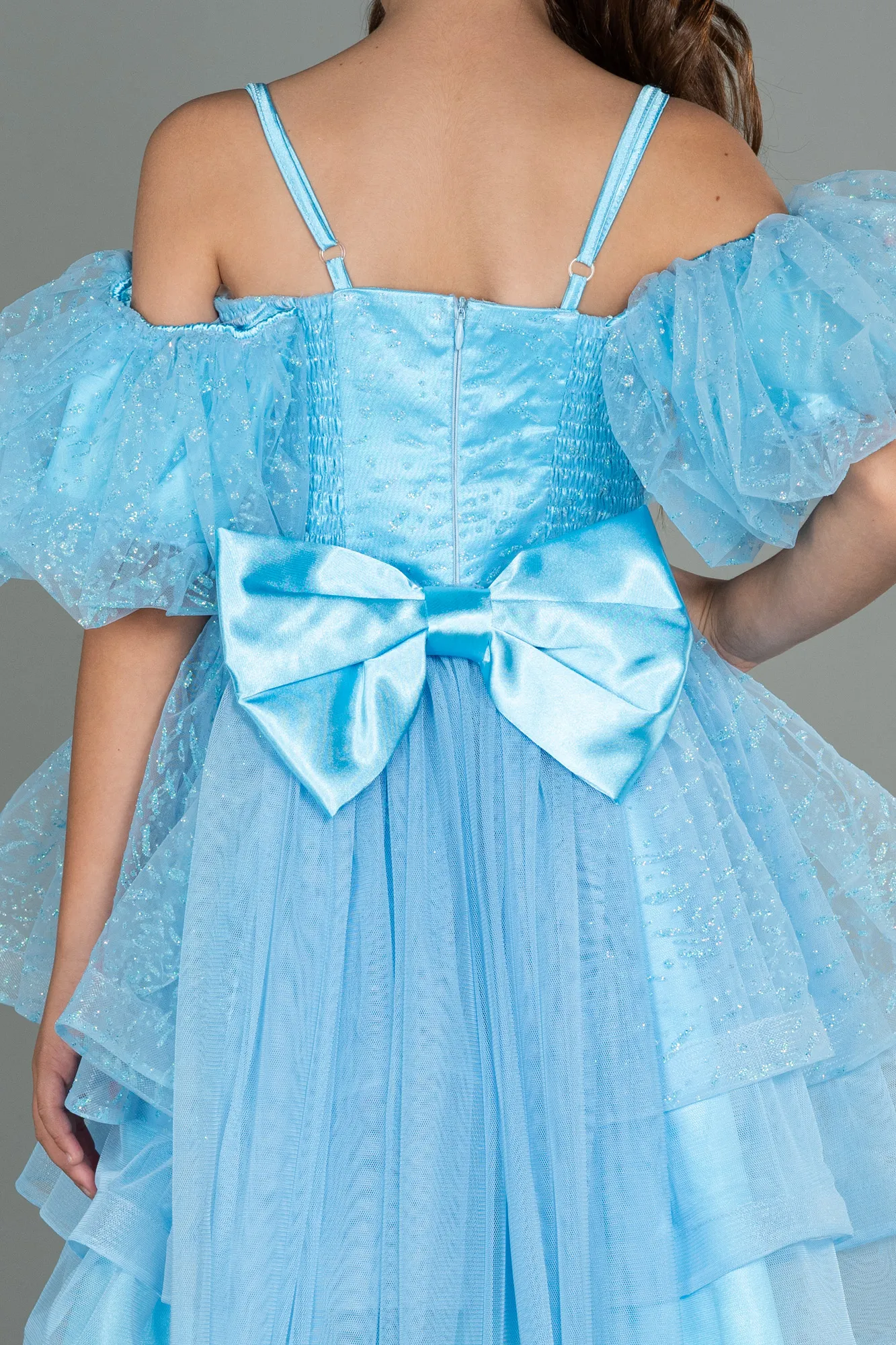 Blue-Short Girl Dress ABK1716