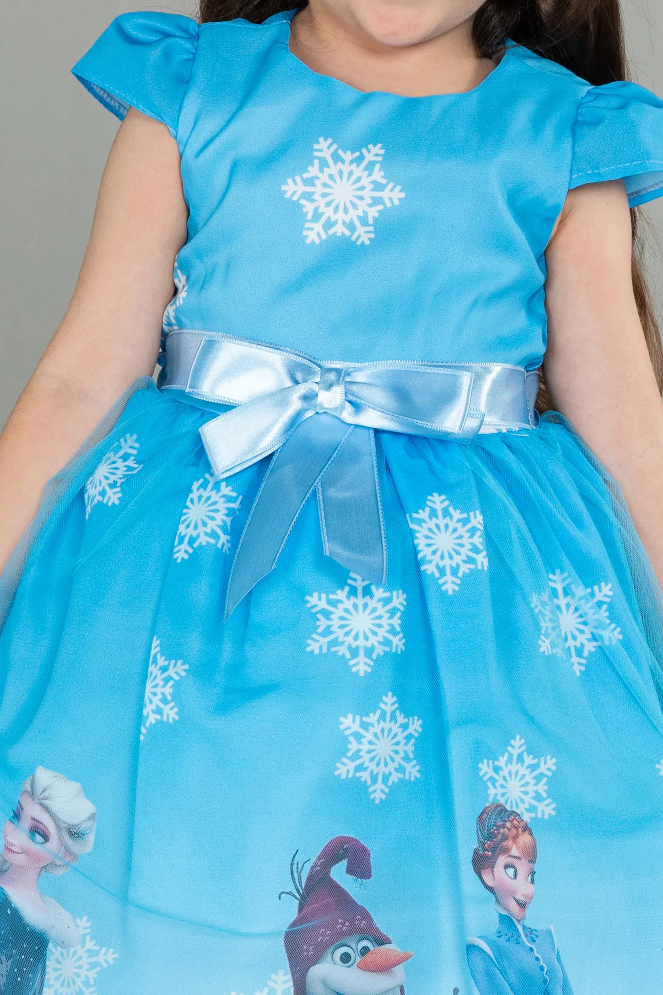 Blue-Short Girl Dress ABK1719