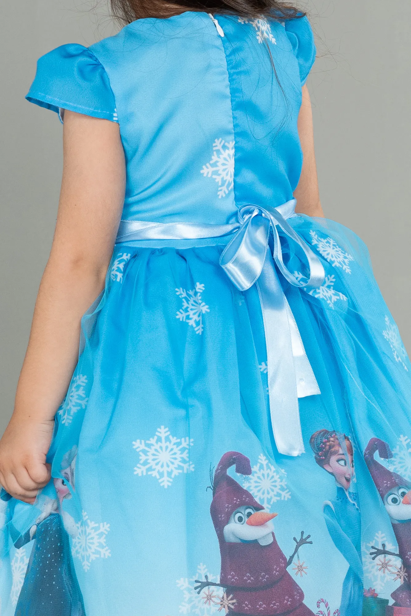 Blue-Short Girl Dress ABK1719