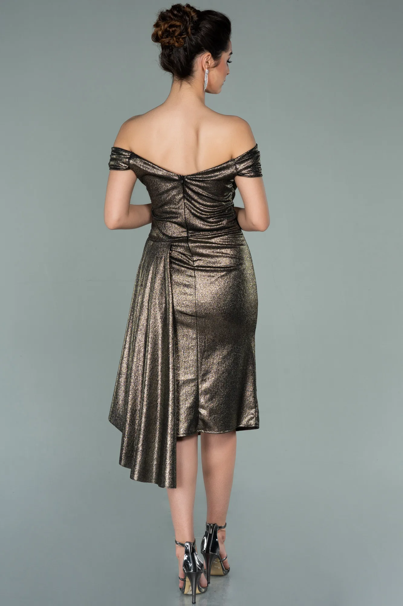 Bronze-Midi Invitation Dress ABK1239