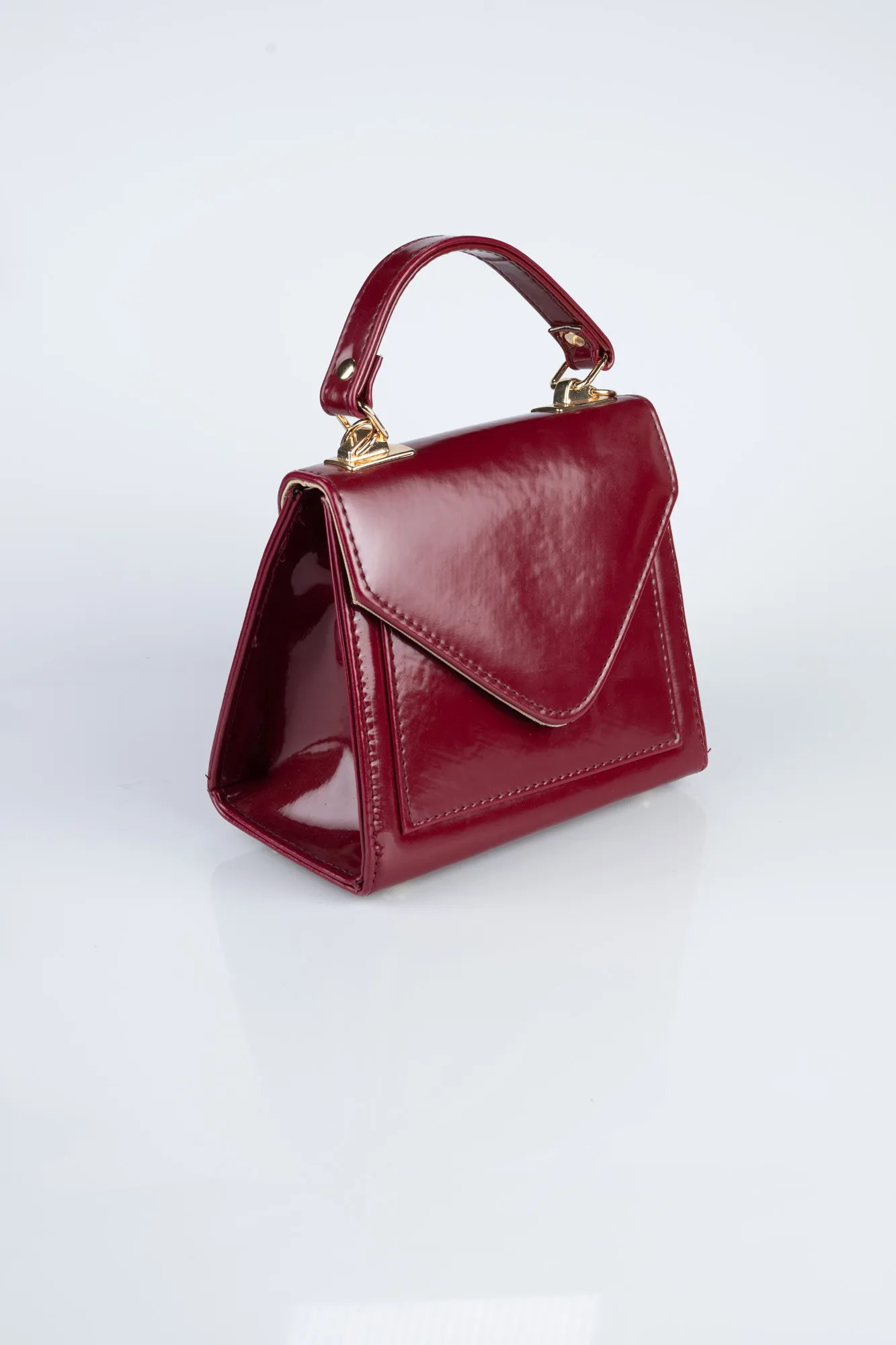 Burgundy-Leather Evening Bag KC900