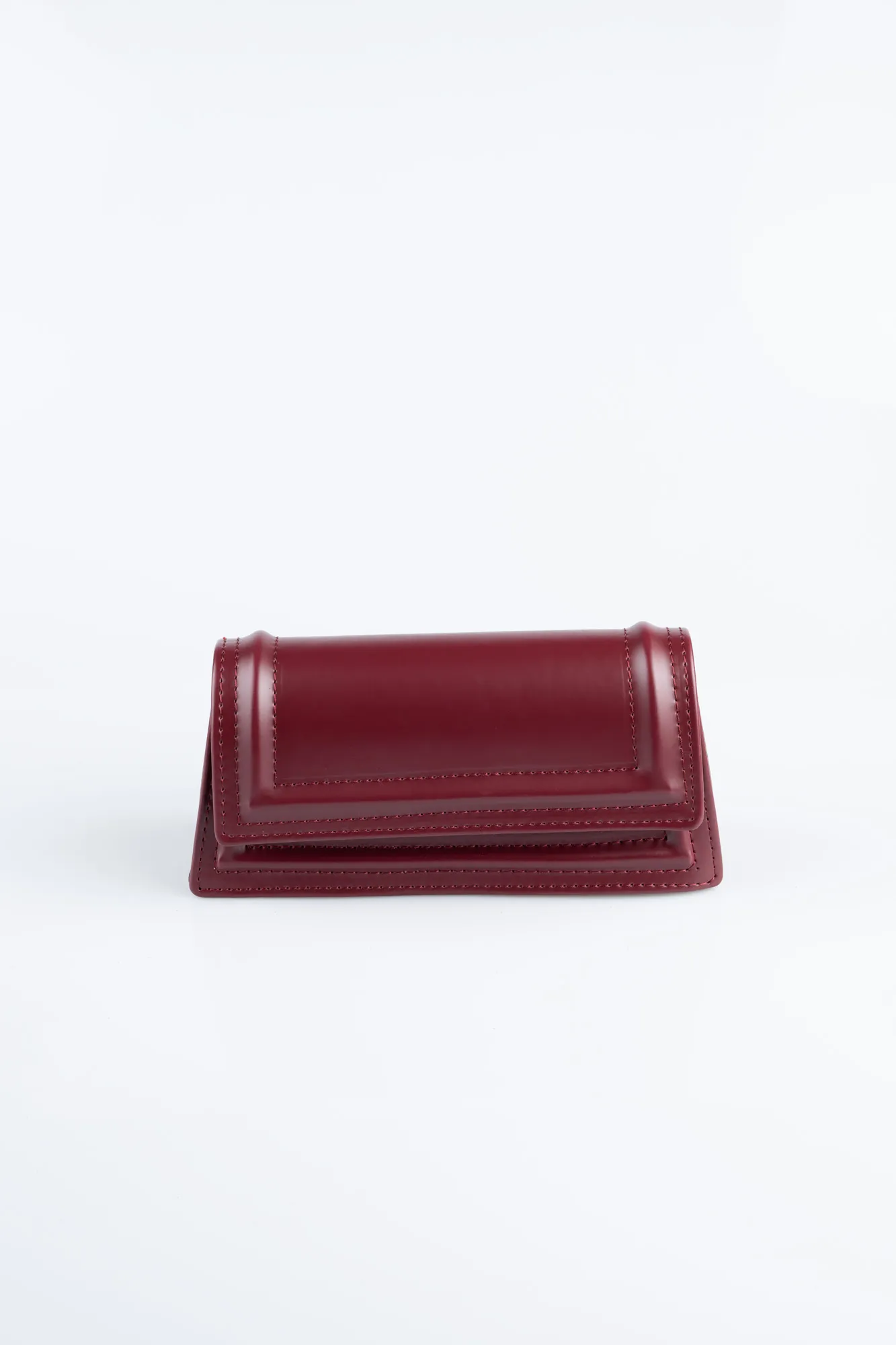 Burgundy-Leather Night Bag KC409