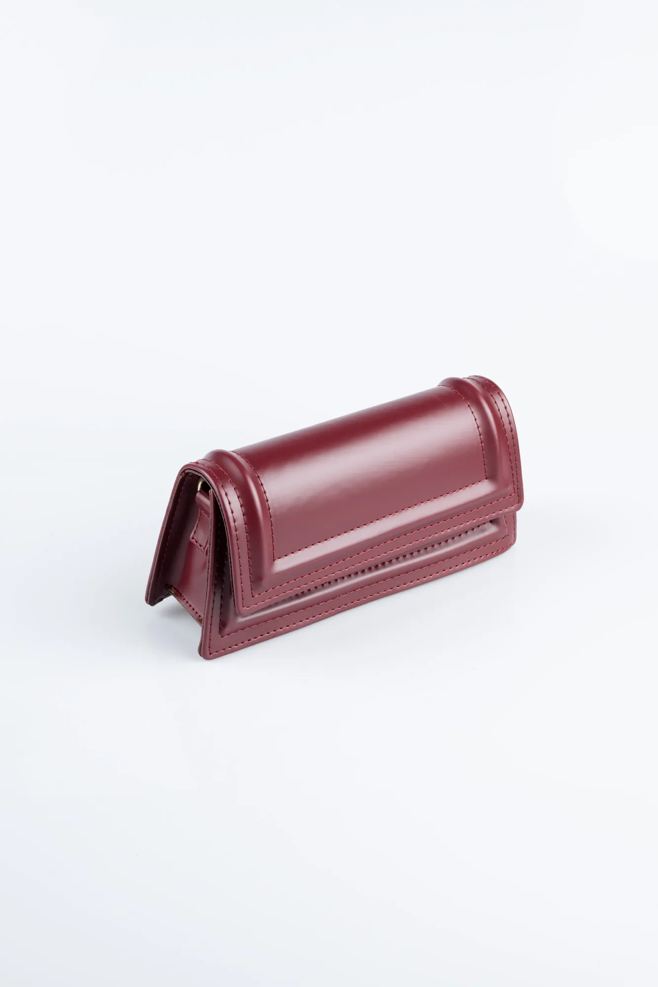 Burgundy-Leather Night Bag KC409