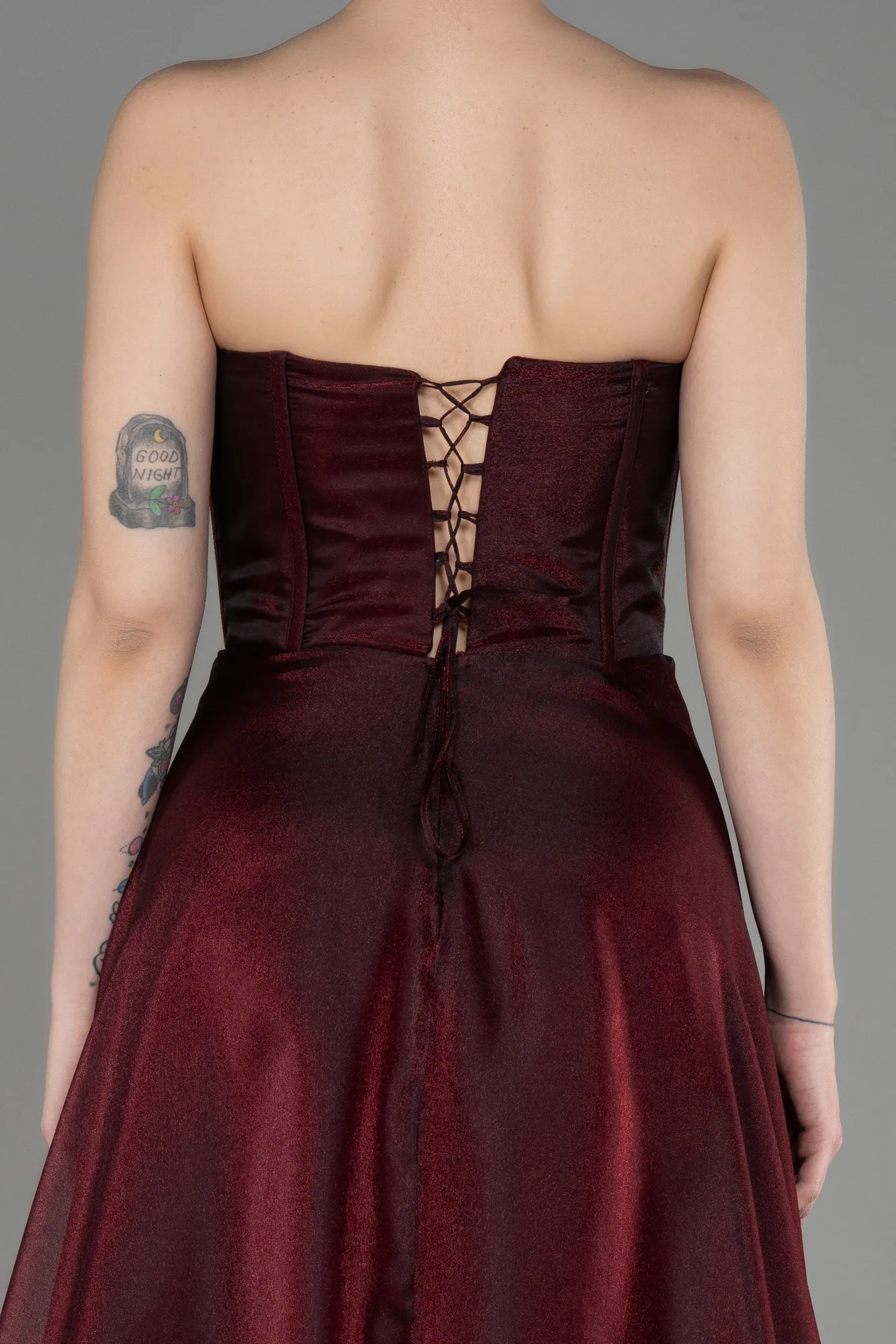 Burgundy-Long Evening Dress ABU3720