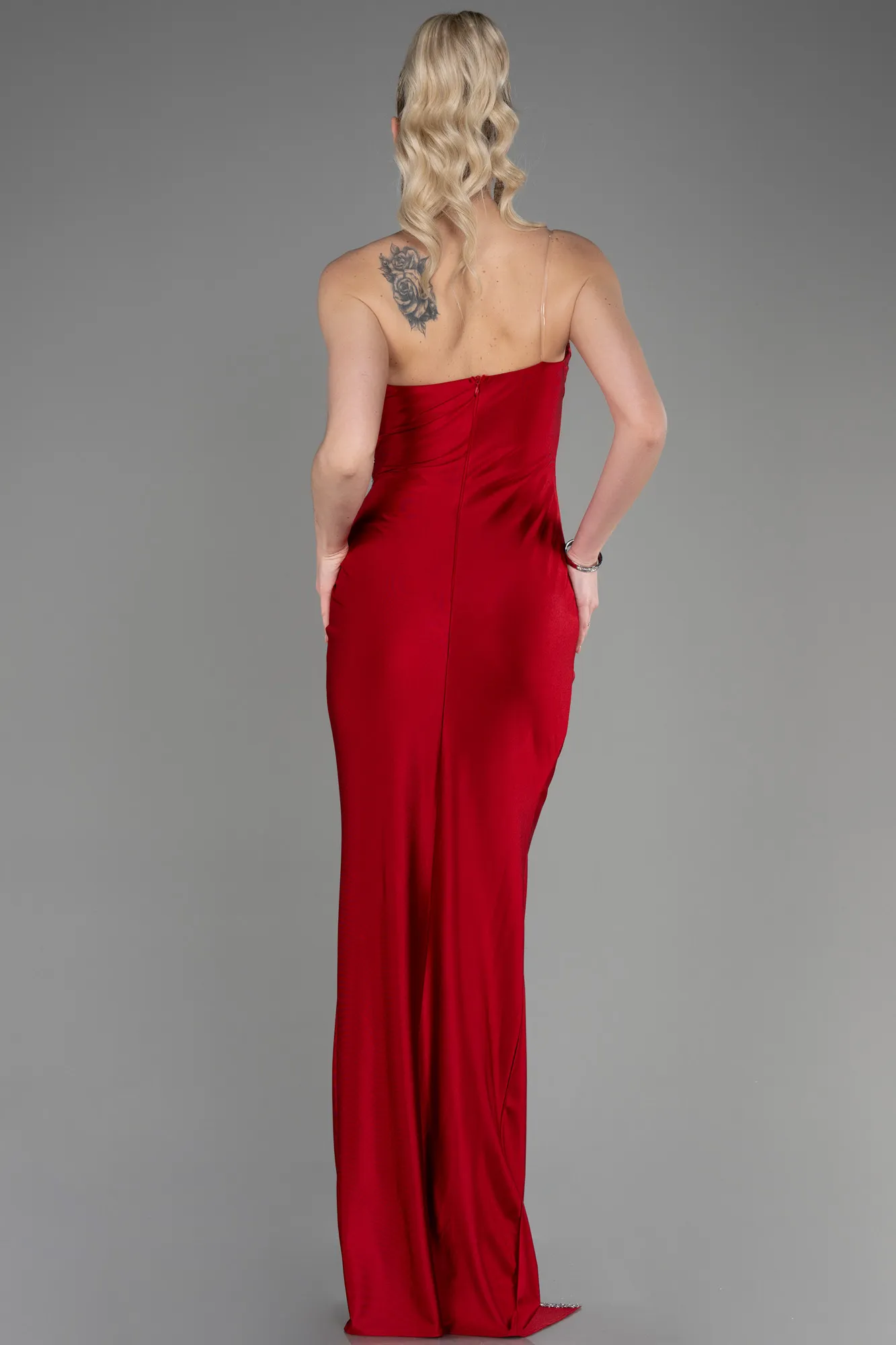 Burgundy-Long Evening Dress ABU3764