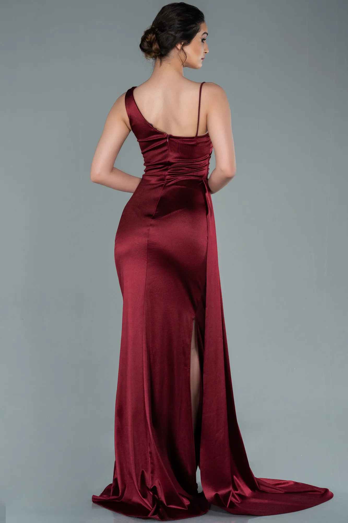 Burgundy-Long Prom Gown ABU2373