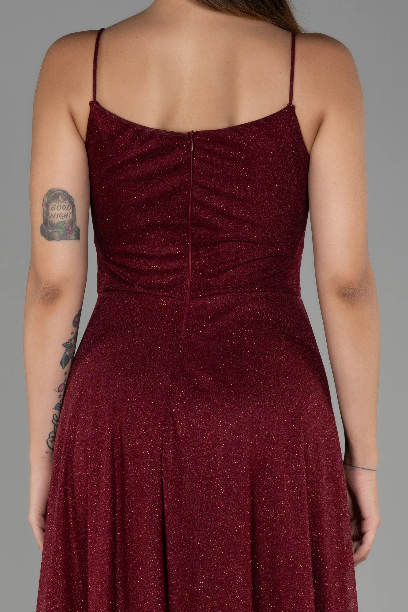 Burgundy-Long Prom Gown ABU3195