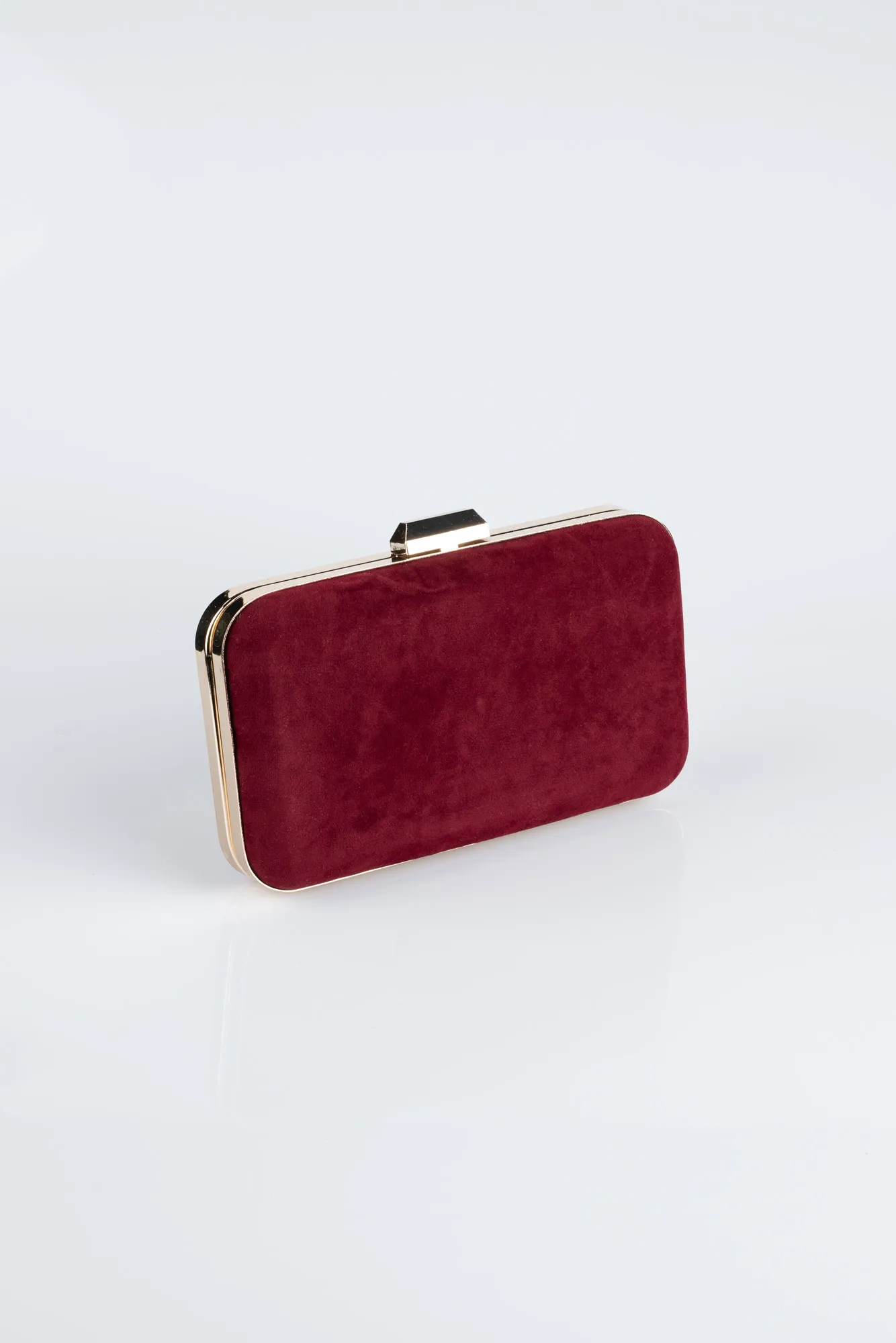 Burgundy-Suede Box Bag SH802