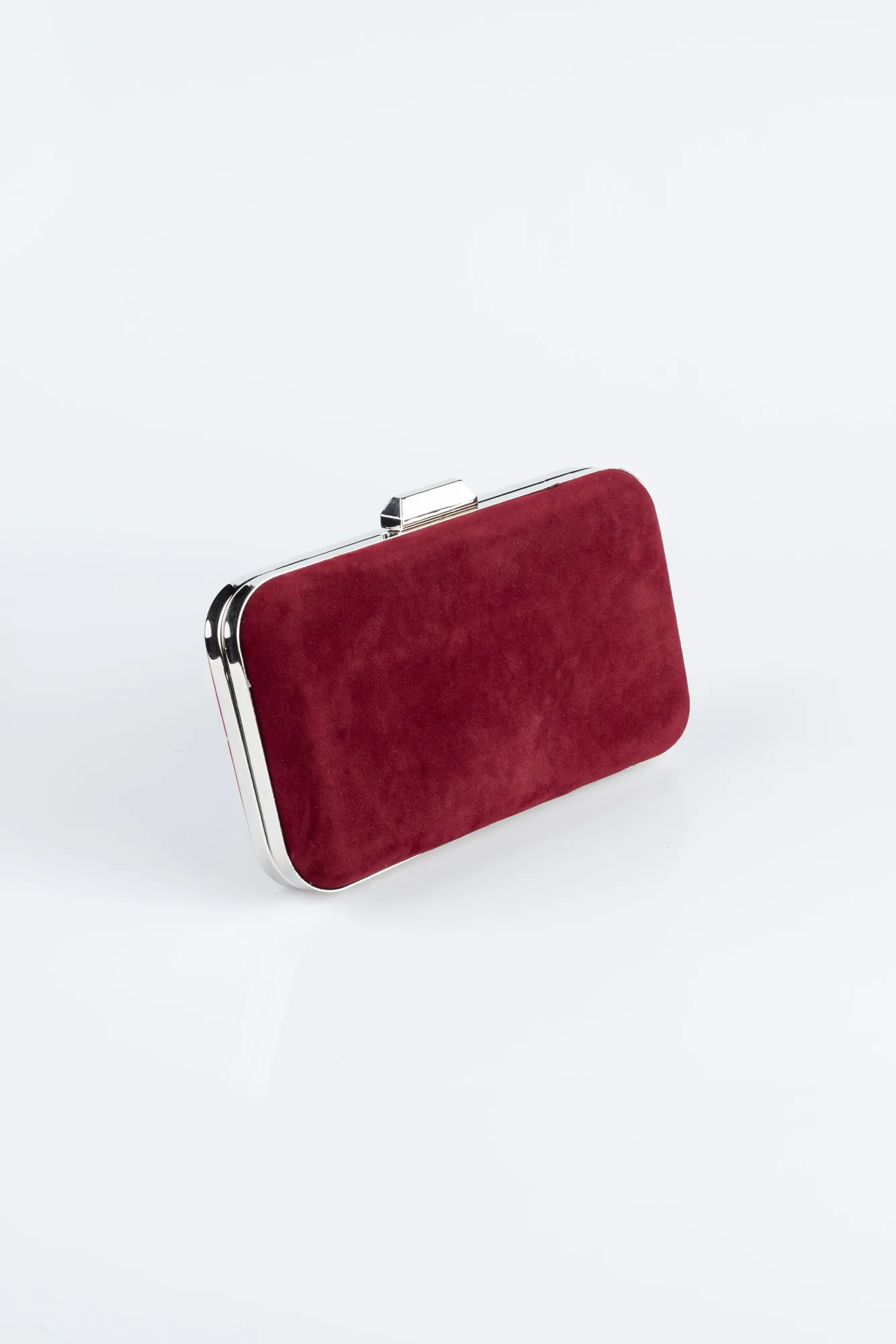 Burgundy-Suede Box Bag SH802