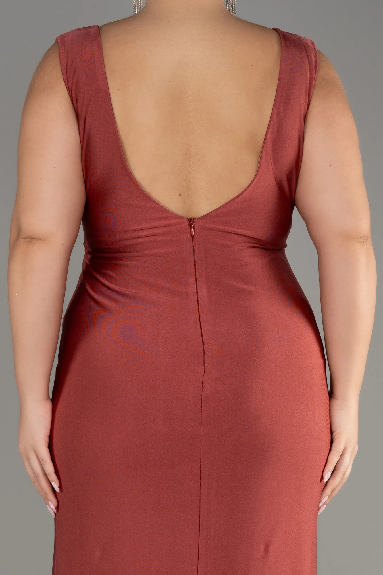 Cinnamon-Long Formal Plus Size Dress ABU3737