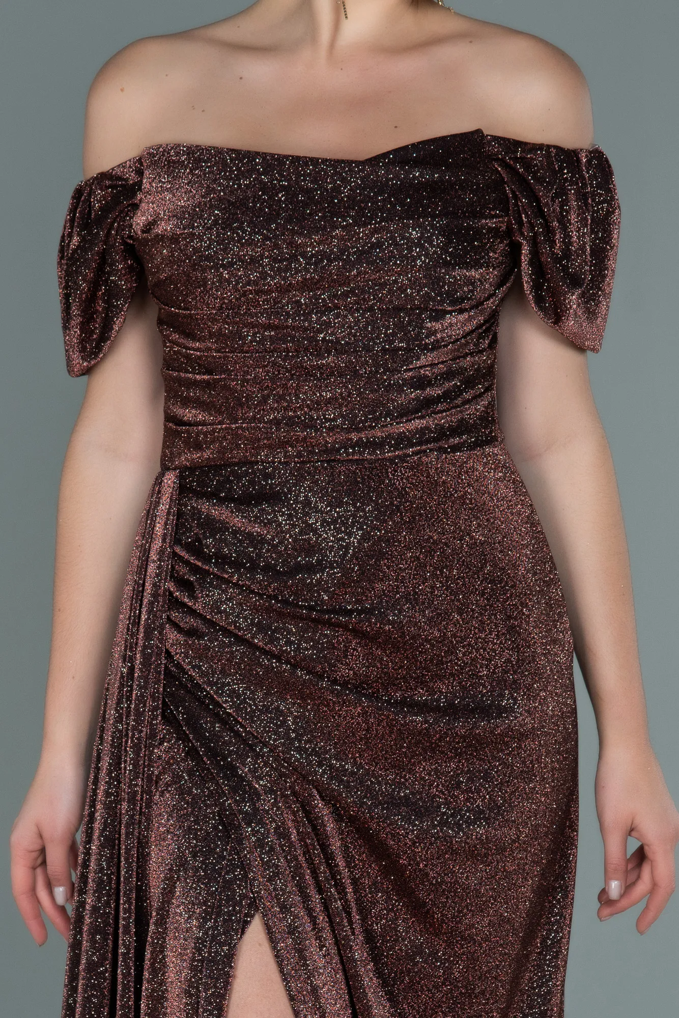 Copper-Long Evening Dress ABU2657