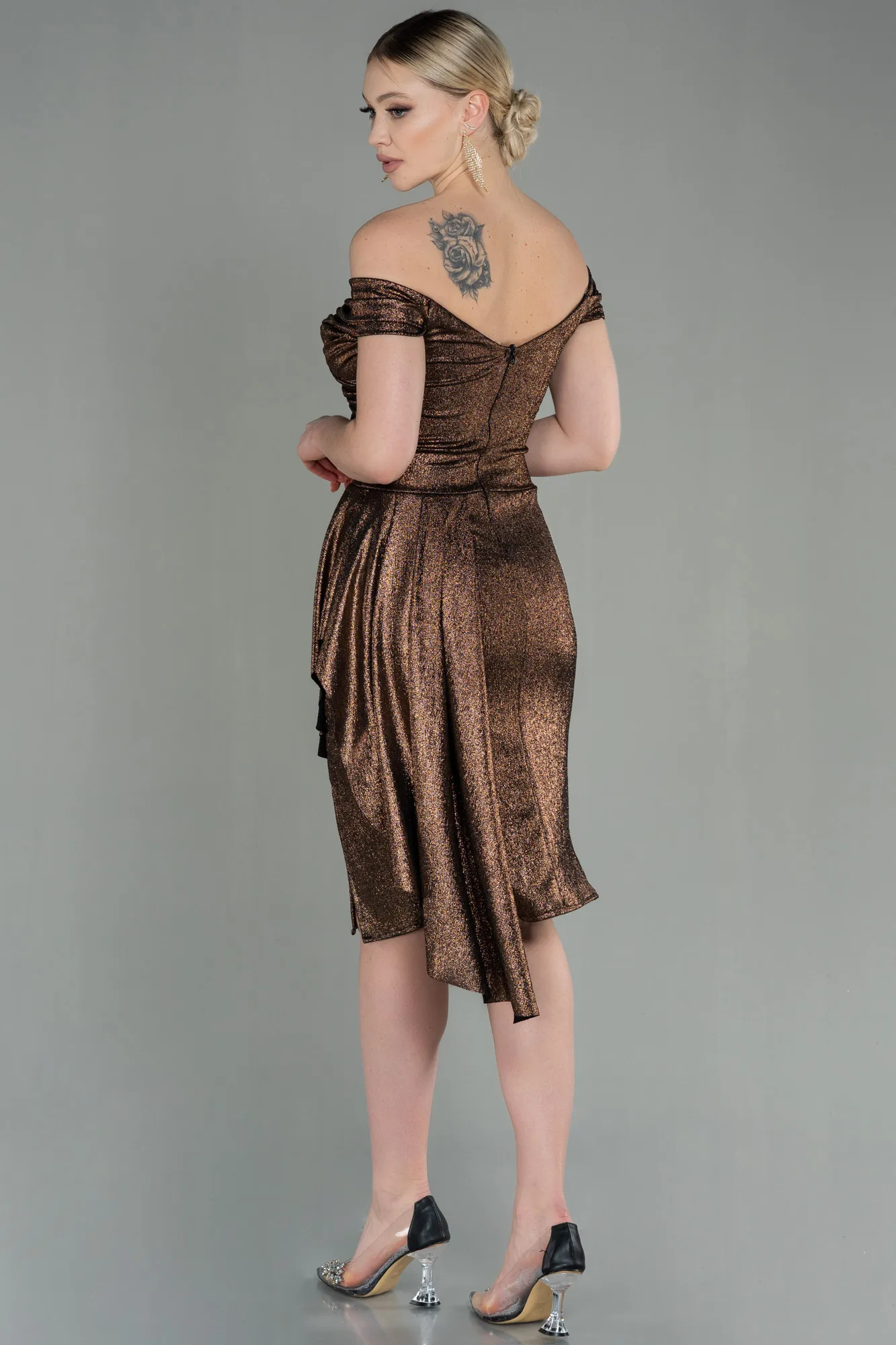 Copper-Midi Invitation Dress ABK1239