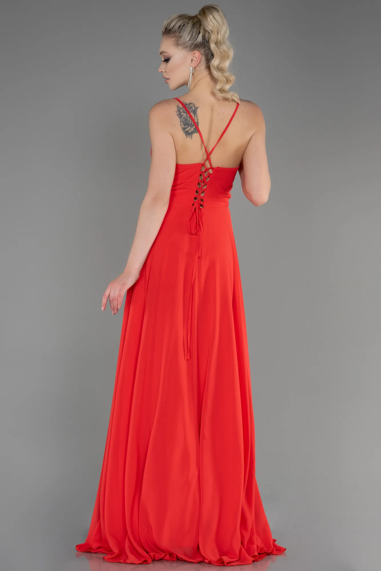 Coral-Long Prom Gown ABU1305