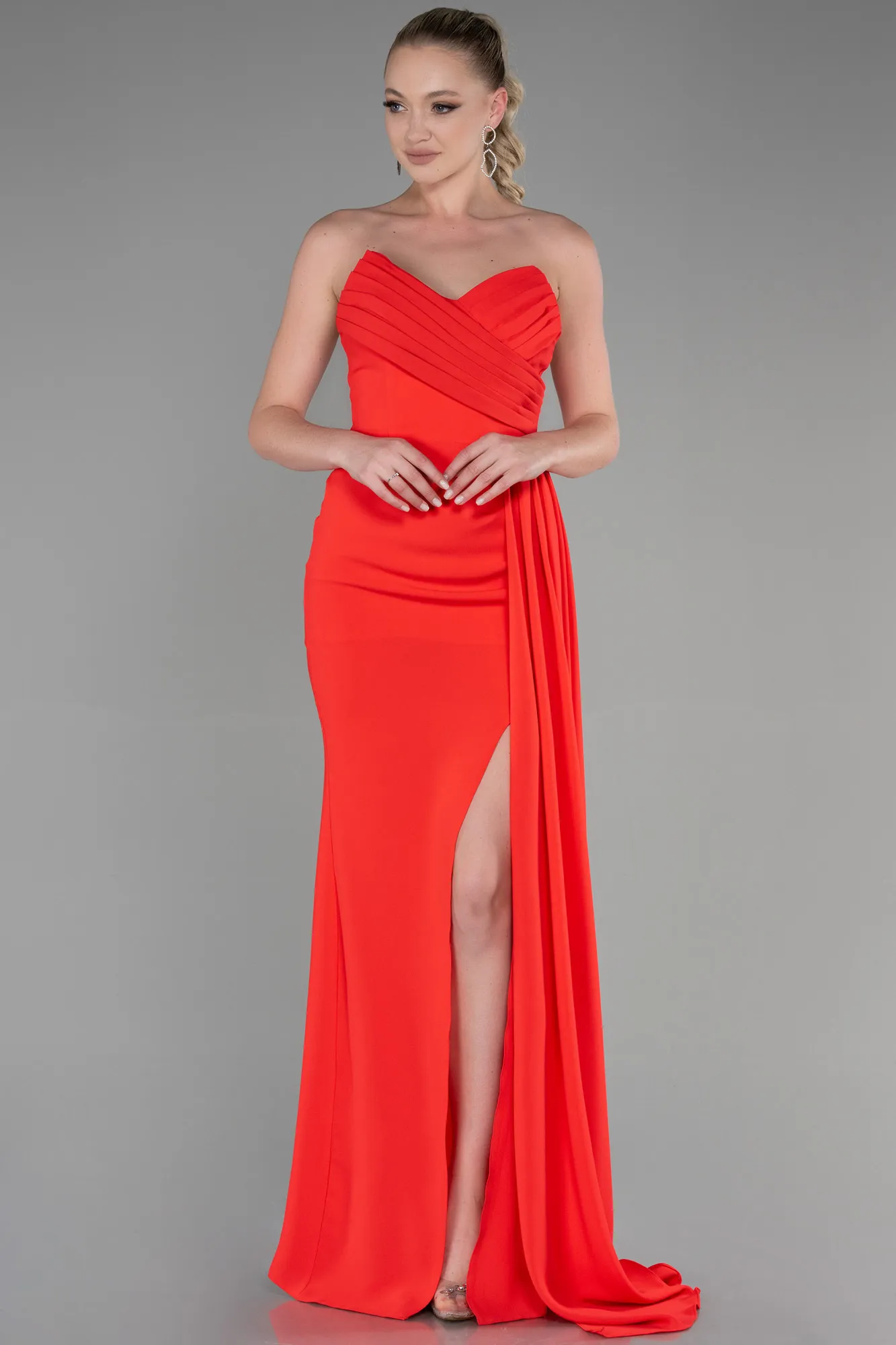 Coral-Long Prom Gown ABU3344