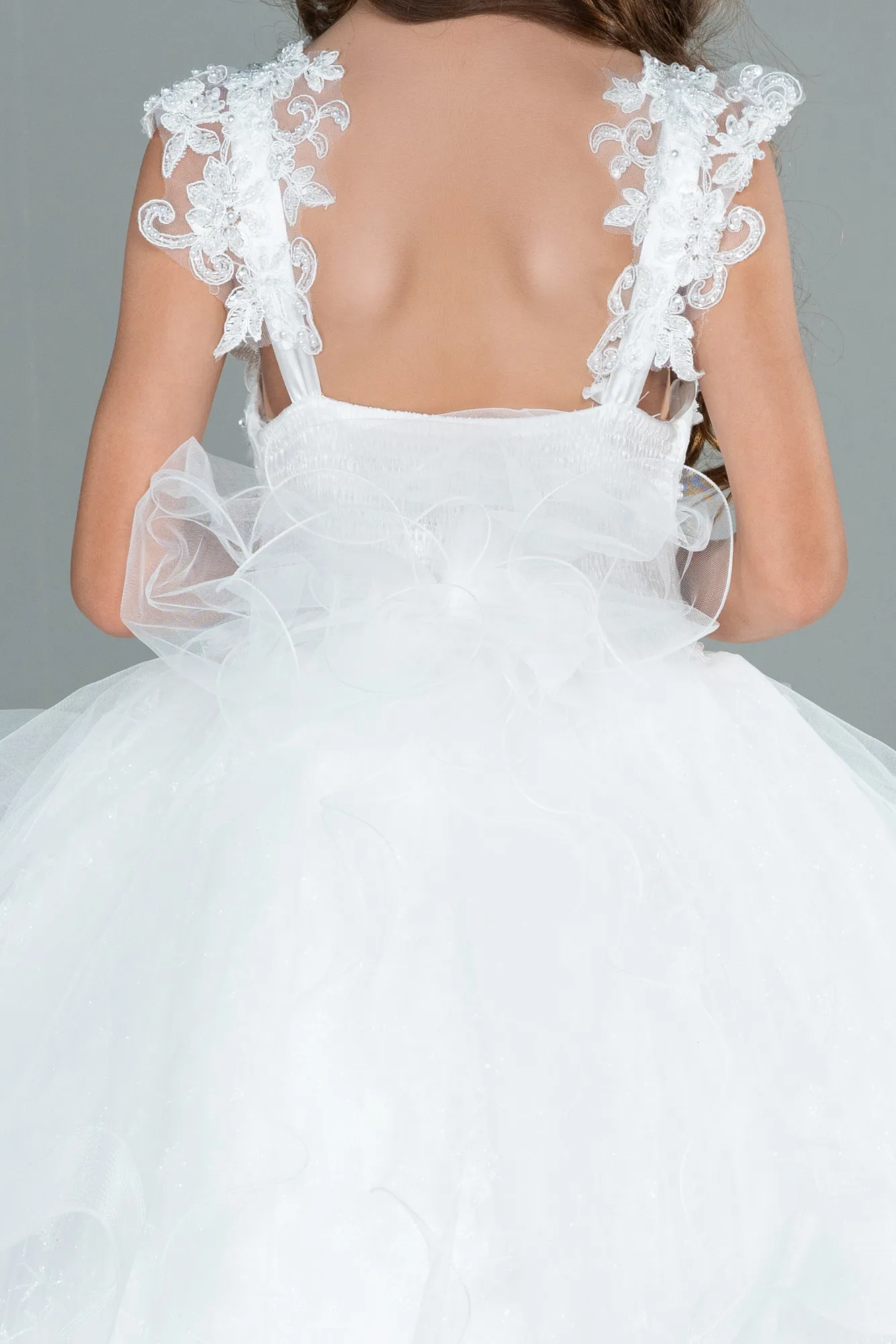 Ecru-Kid Wedding Dress AN30005