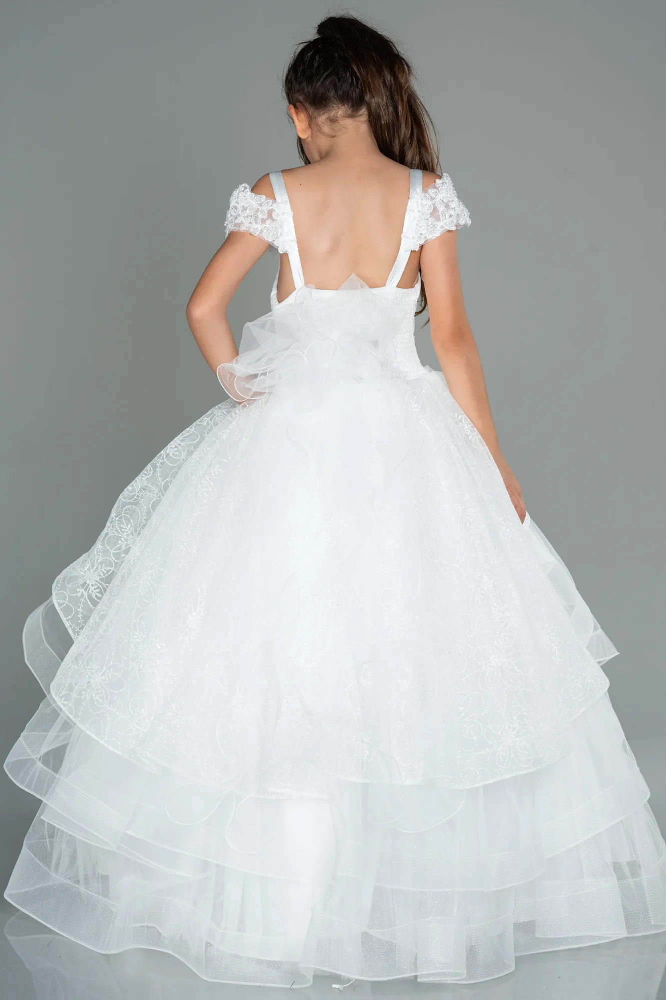 Ecru-Kid Wedding Dress AN30009