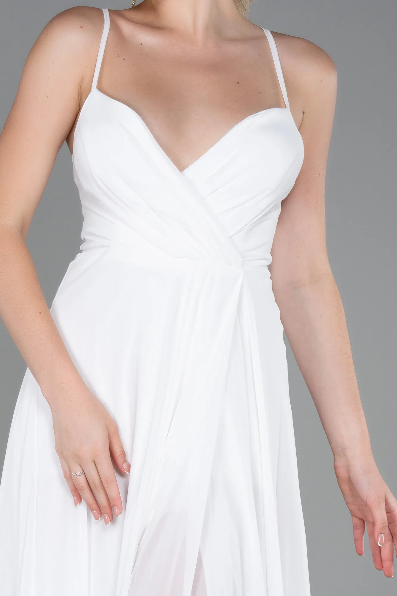 Ecru-Long Prom Gown ABU1305