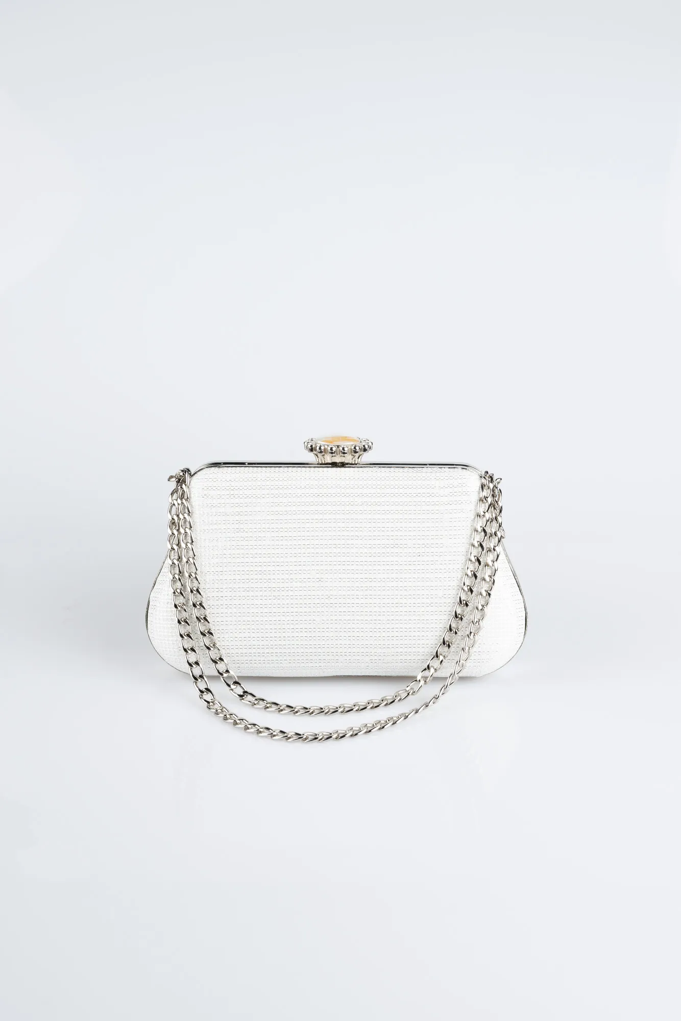 Ecru-Silvery Night Bag SHC834