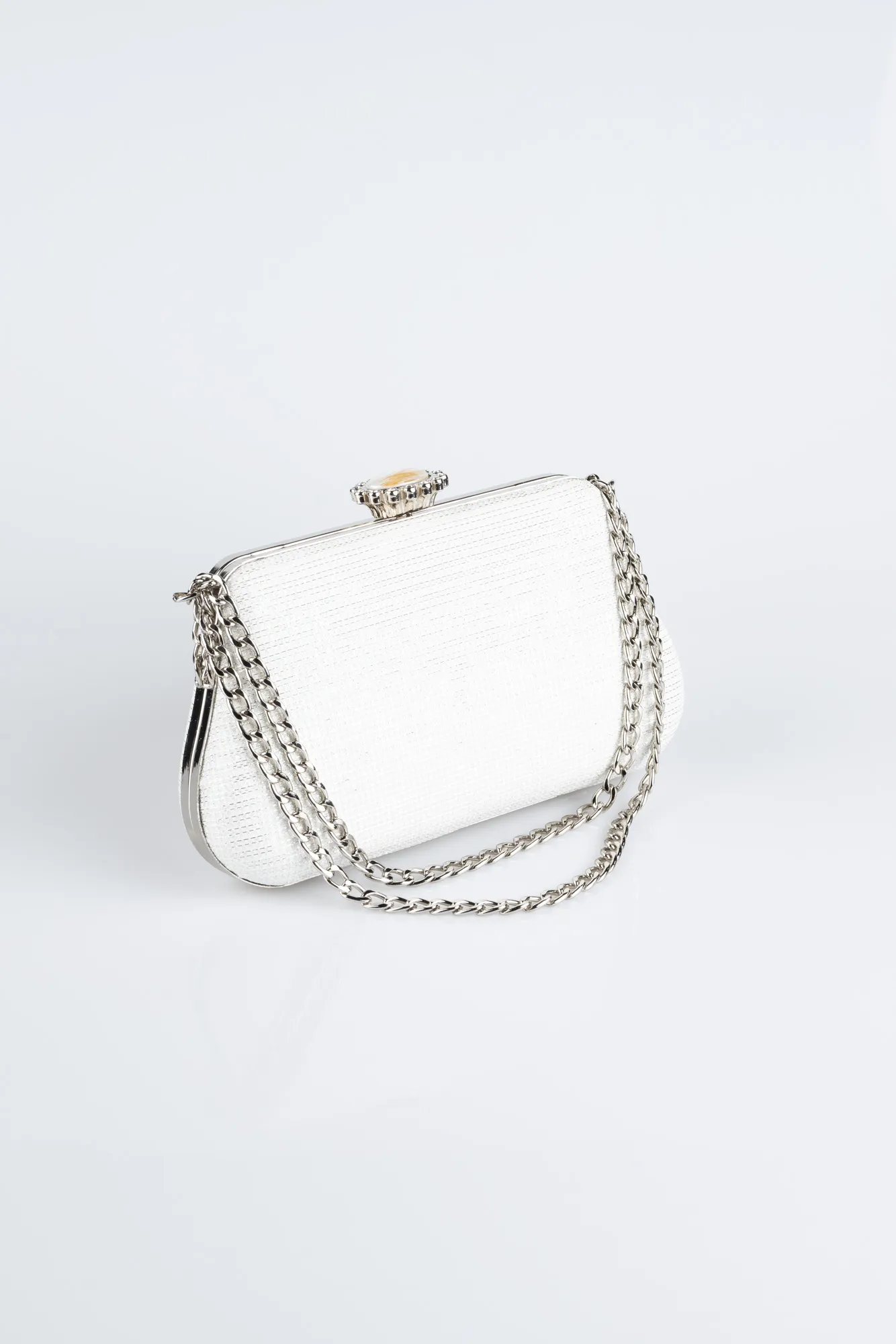 Ecru-Silvery Night Bag SHC834