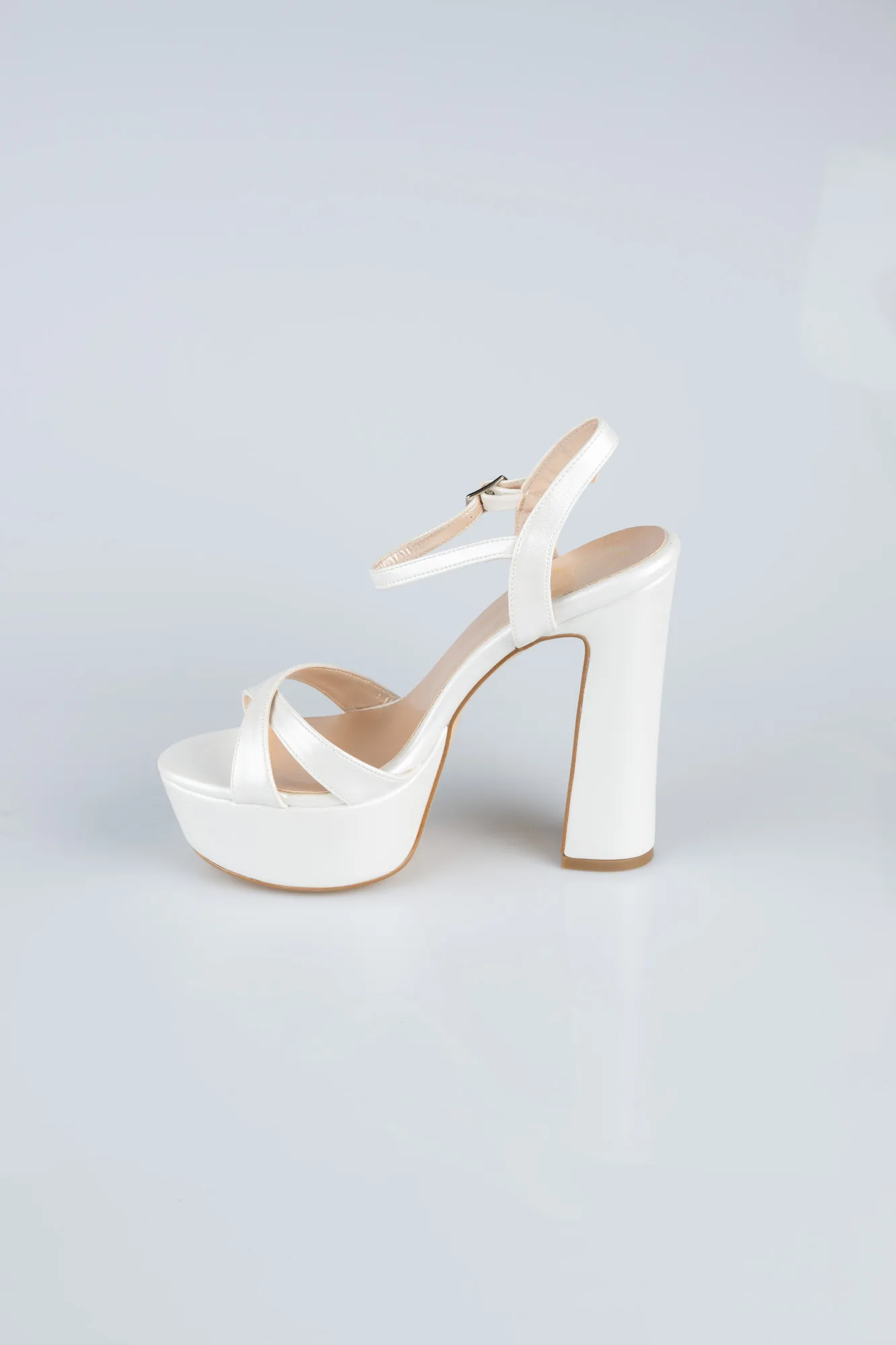 Ecru-Skin Platform Heel MJ4330