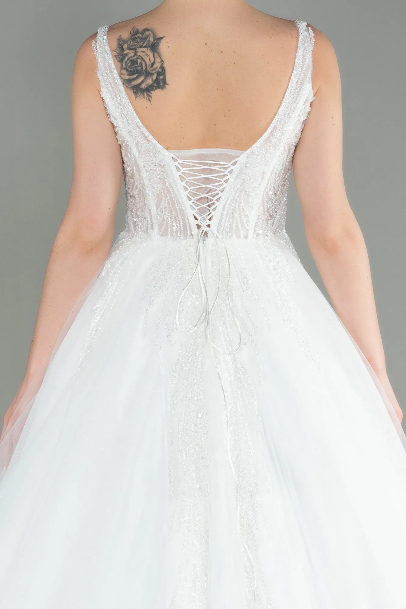Ecru-Wedding Dress ABG001