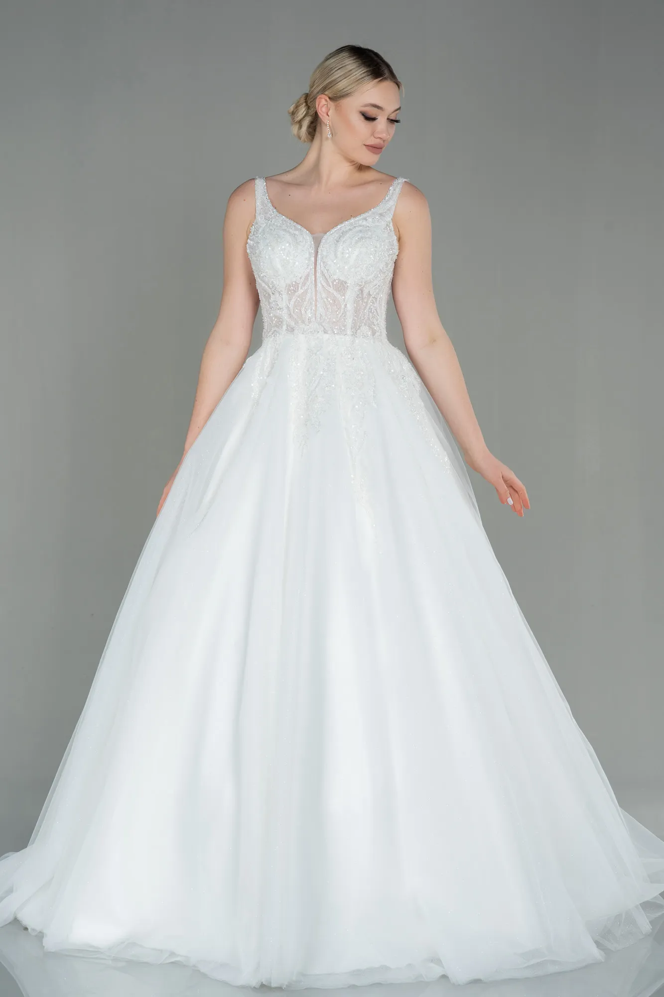 Ecru-Wedding Dress ABG002