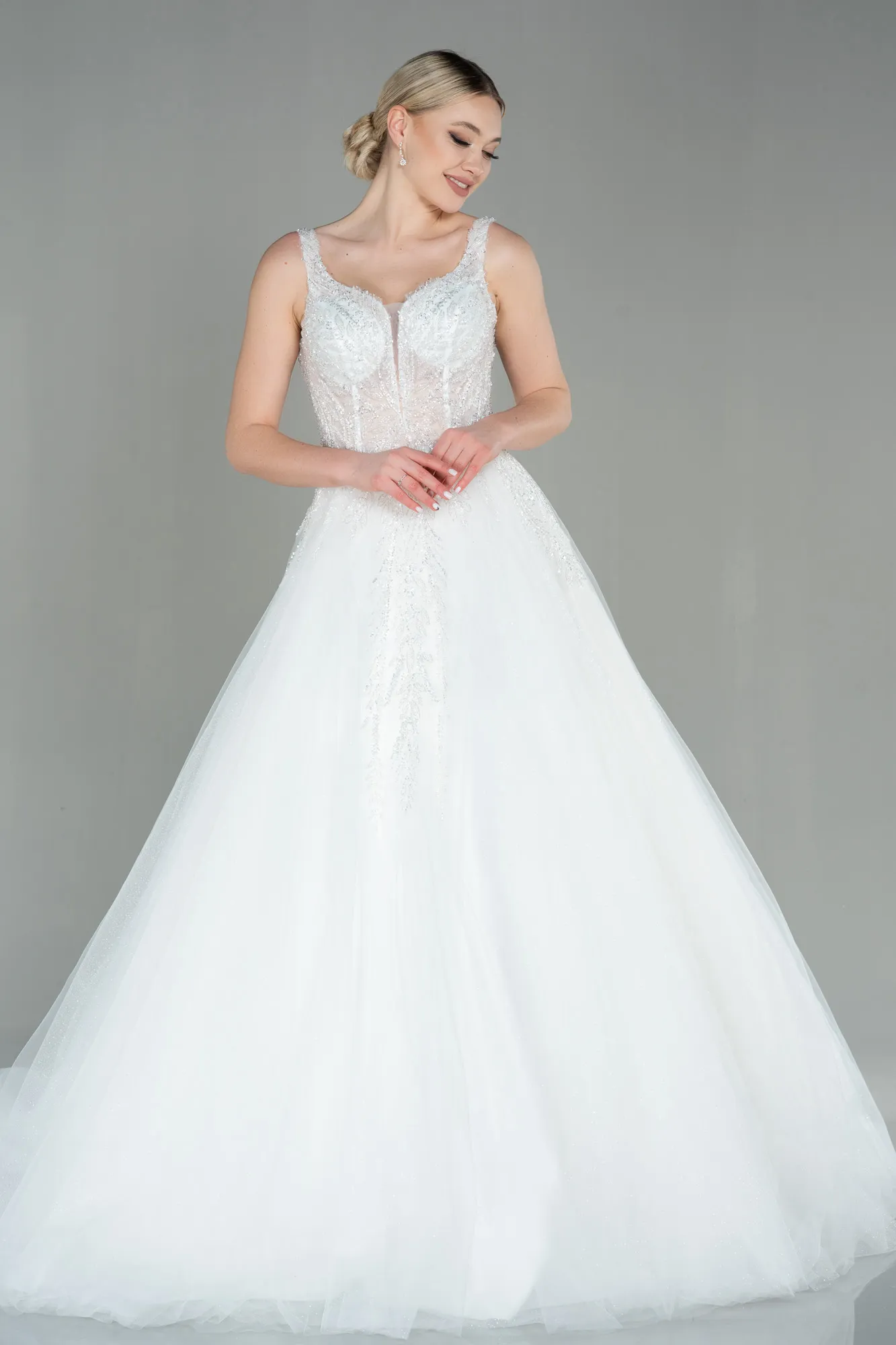 Ecru-Wedding Dress ABG005