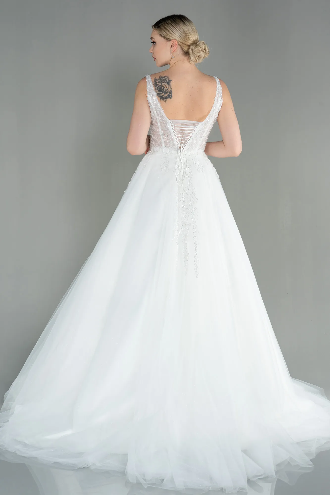 Ecru-Wedding Dress ABG005