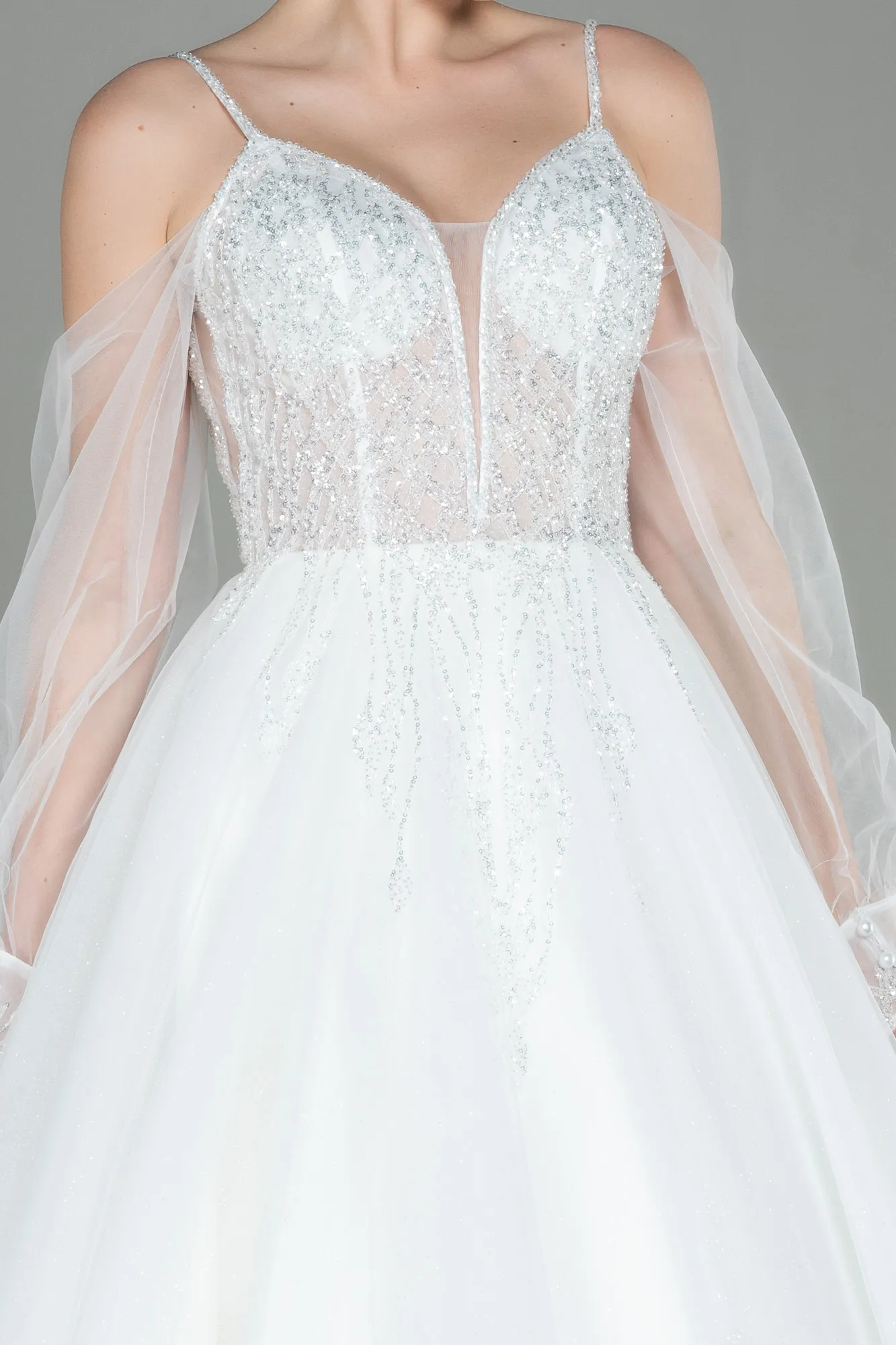 Ecru-Wedding Dress ABG006