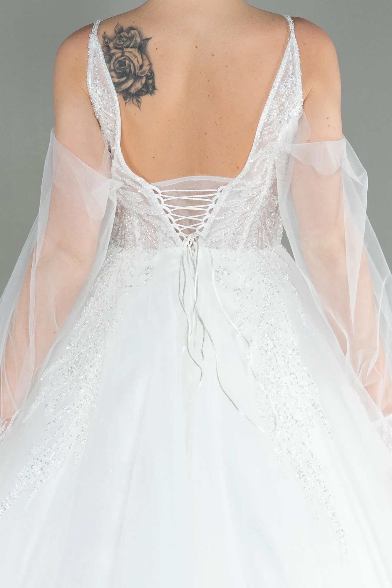Ecru-Wedding Dress ABG006