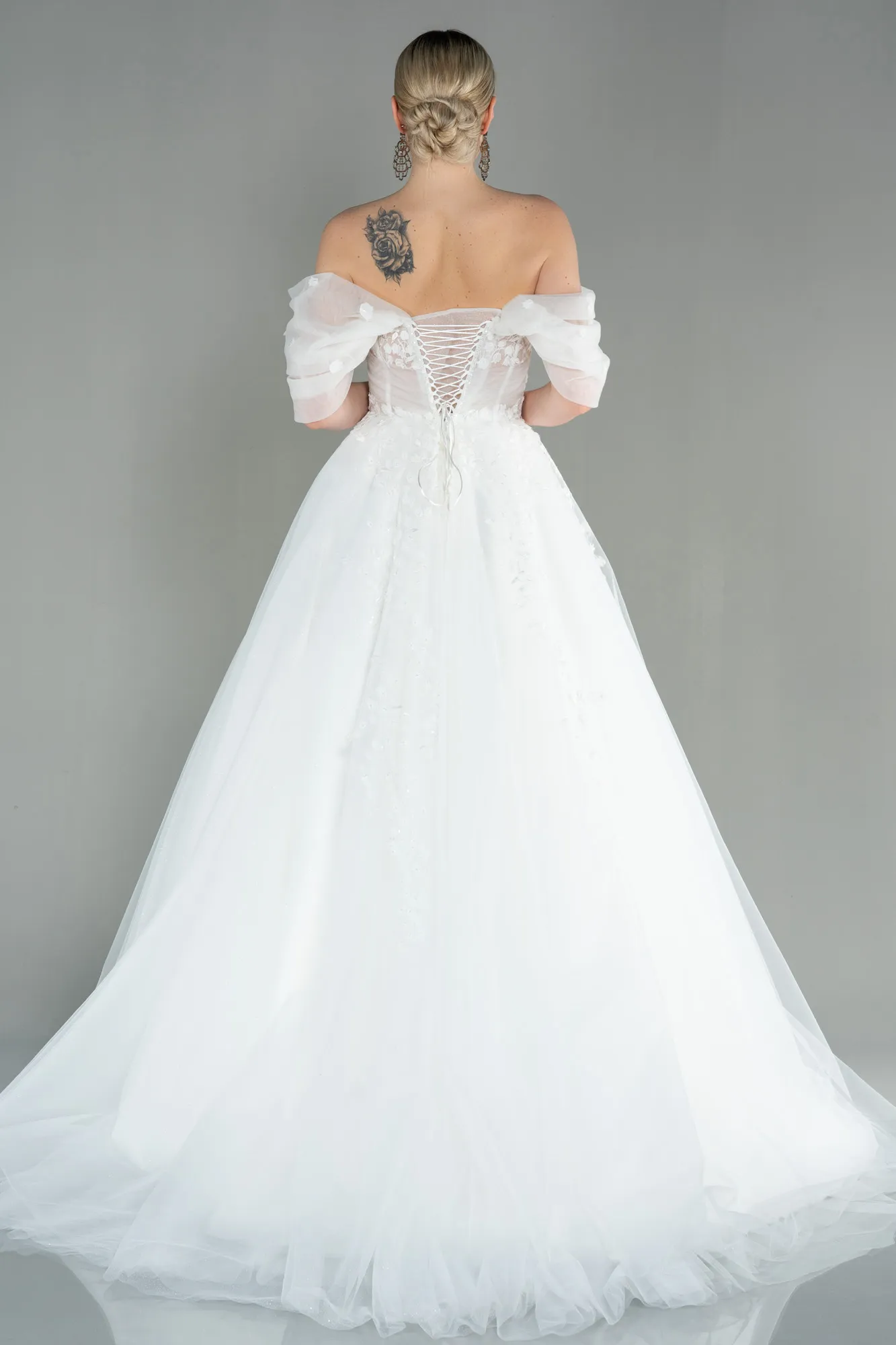 Ecru-Wedding Dress ABG008