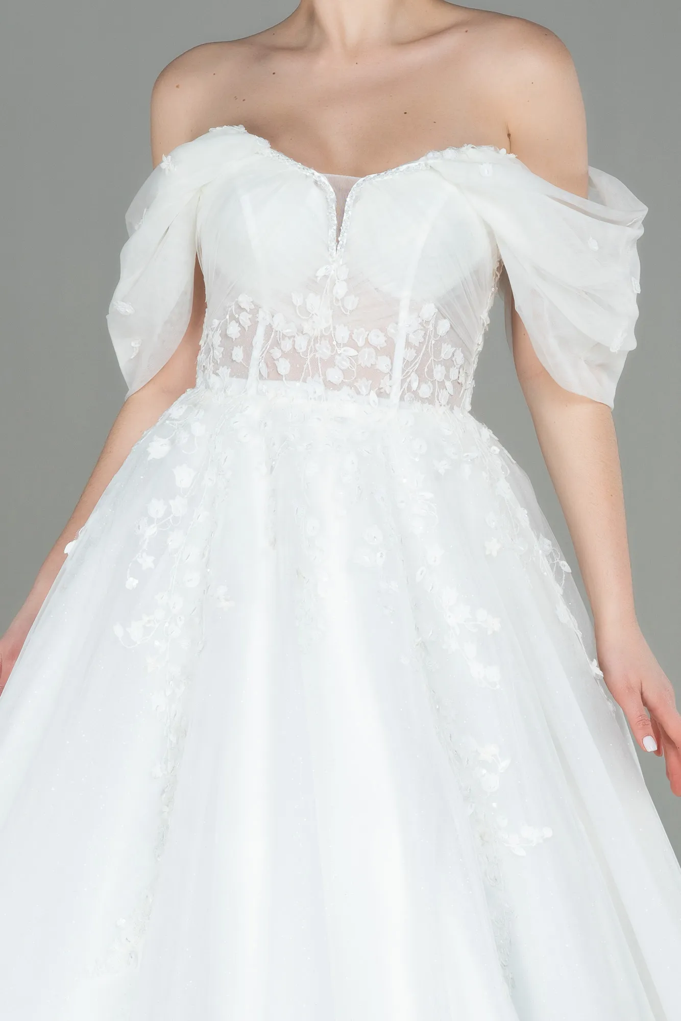 Ecru-Wedding Dress ABG008