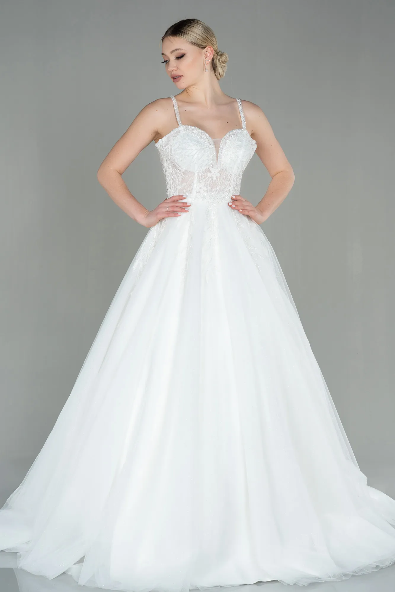 Ecru-Wedding Dress ABG009